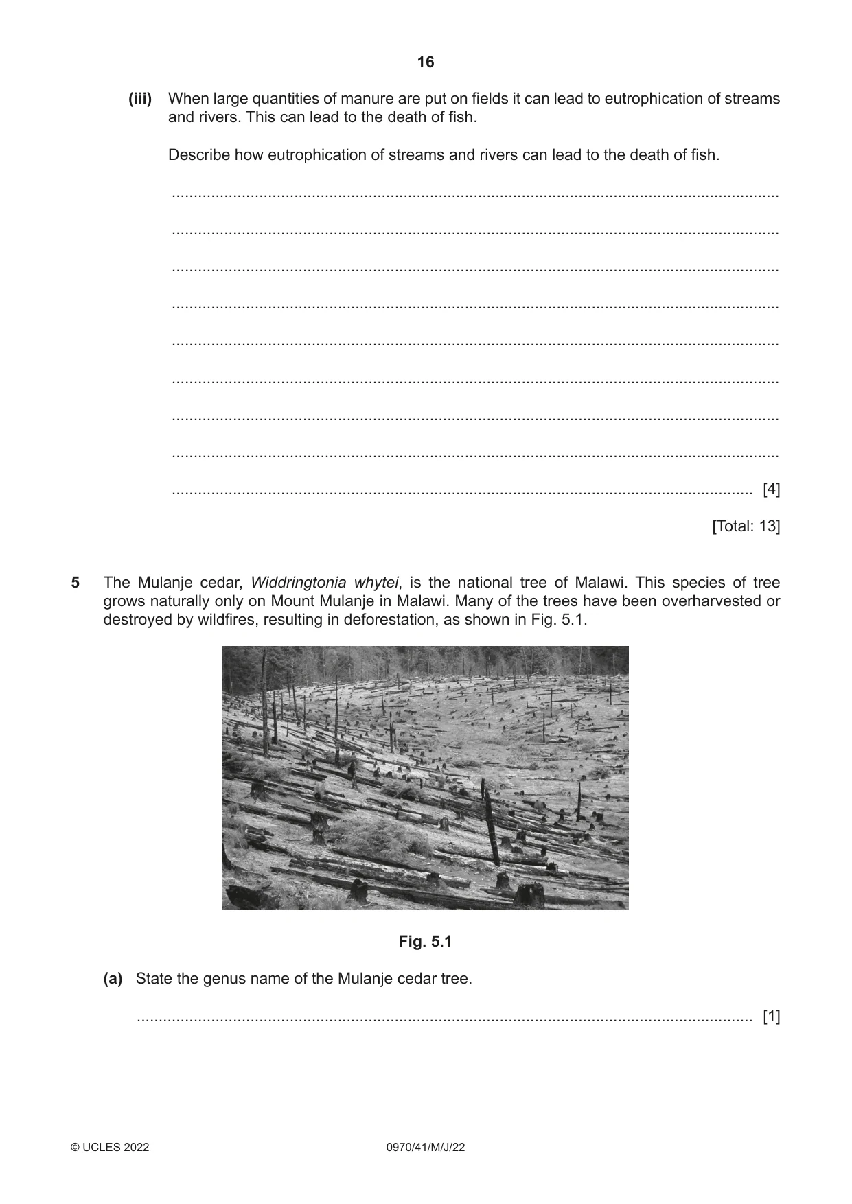 Cambridge IGCSE Biology (9-1) 0970 2022 May/June Paper 4 · Variant 1 question paper, page 16 of 20