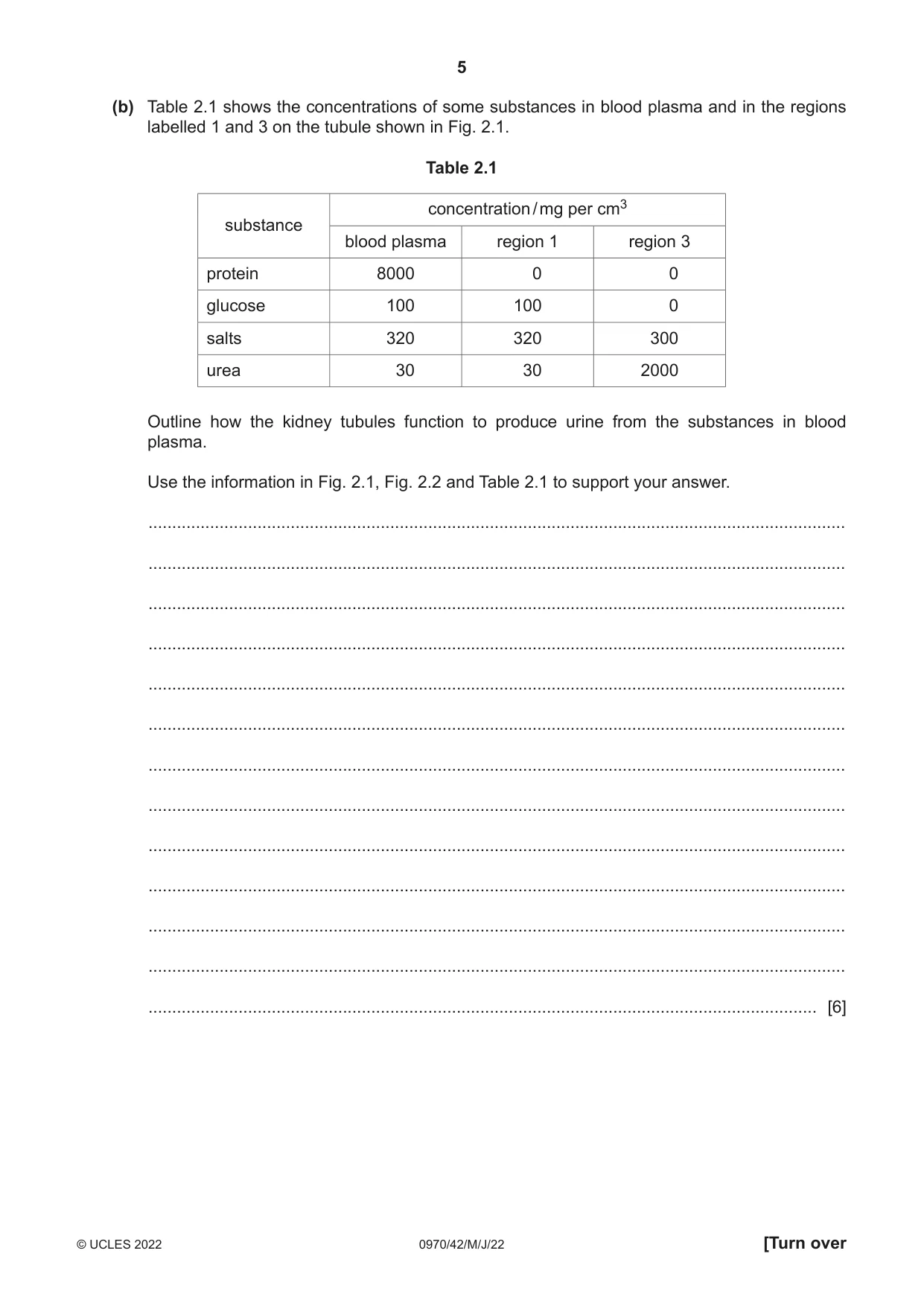 Cambridge IGCSE Biology (9-1) 0970 2022 May/June Paper 4 · Variant 2 question paper, page 5 of 20