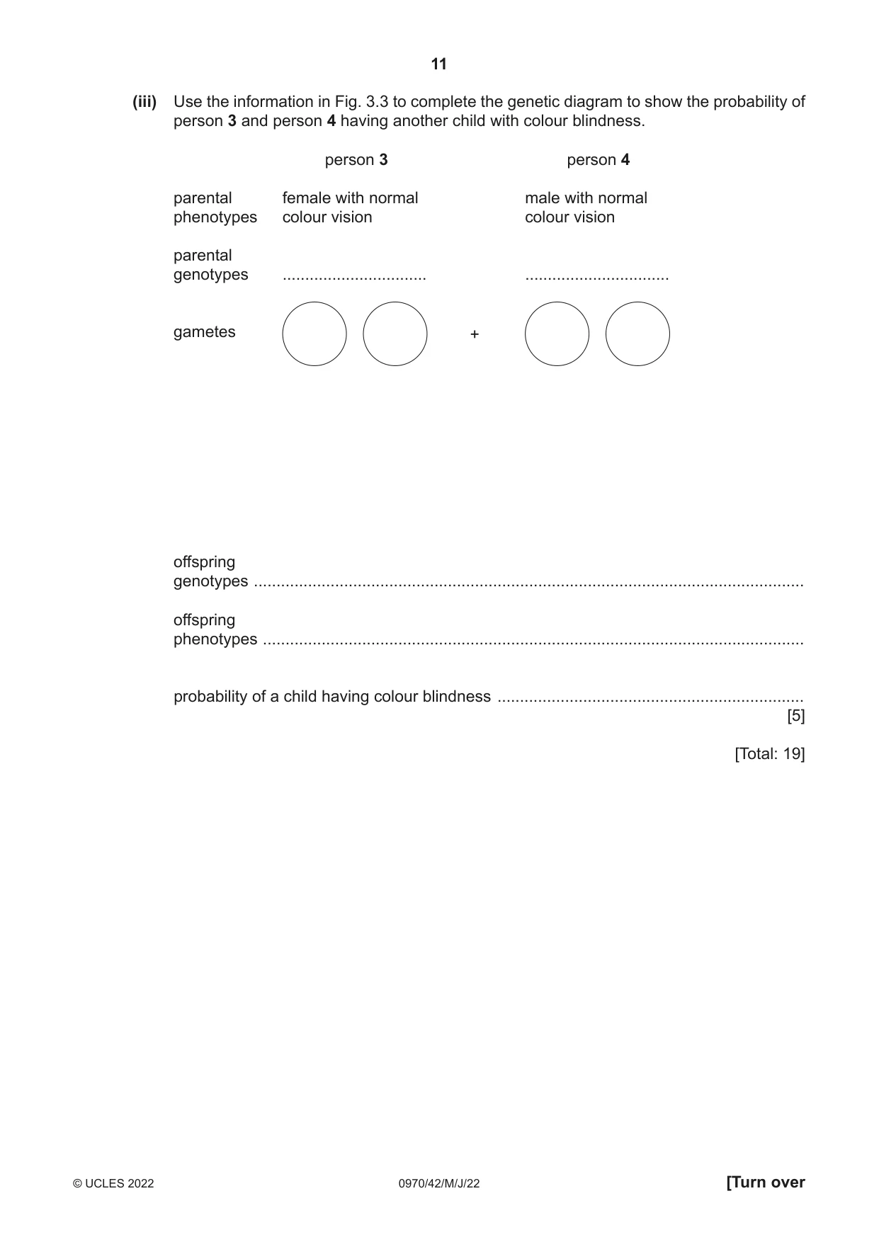 Cambridge IGCSE Biology (9-1) 0970 2022 May/June Paper 4 · Variant 2 question paper, page 11 of 20