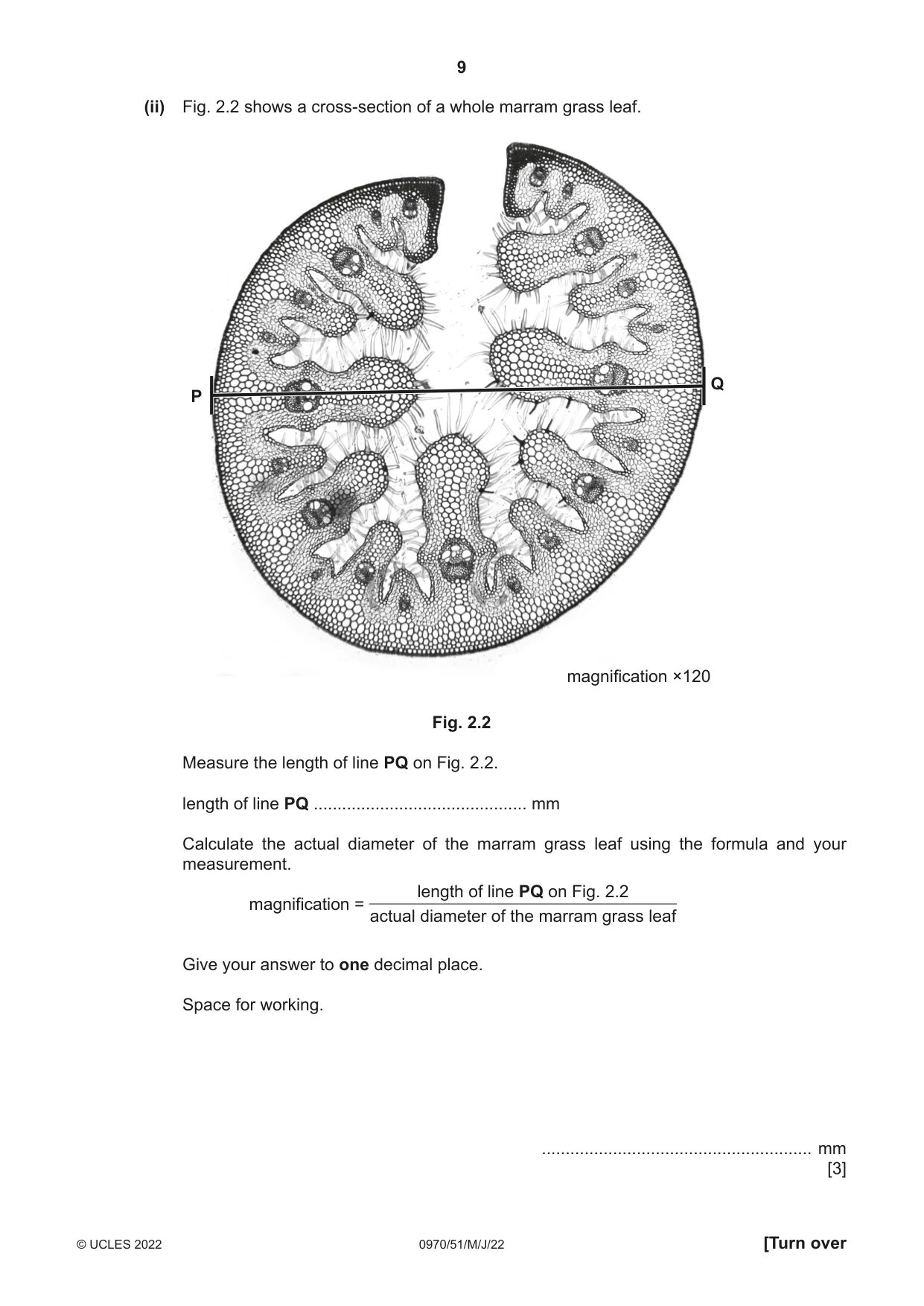 Cambridge IGCSE Biology (9-1) 0970 2022 May/June Paper 5 · Variant 1 question paper, page 9 of 12