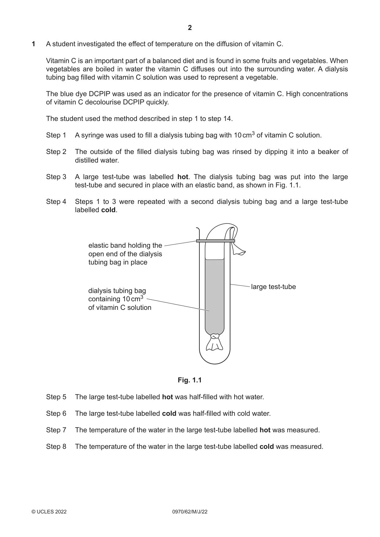 Cambridge IGCSE Biology (9-1) 0970 2022 May/June Paper 6 · Variant 2 question paper, page 2 of 12