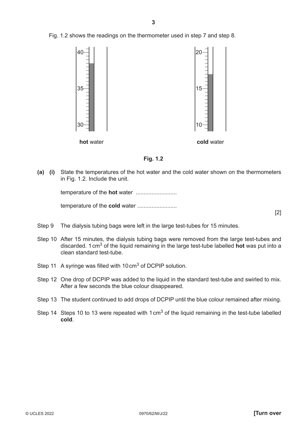 Cambridge IGCSE Biology (9-1) 0970 2022 May/June Paper 6 · Variant 2 question paper, page 3 of 12