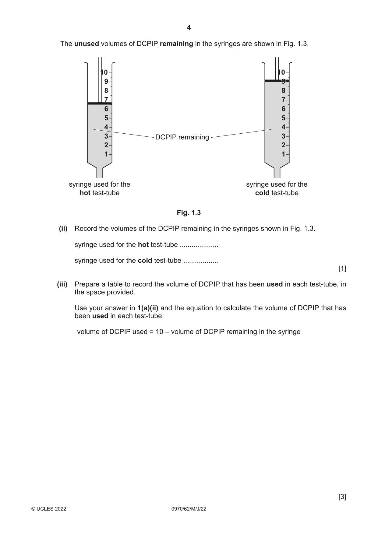 Cambridge IGCSE Biology (9-1) 0970 2022 May/June Paper 6 · Variant 2 question paper, page 4 of 12