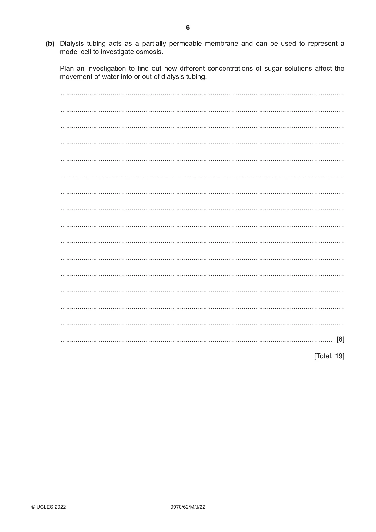Cambridge IGCSE Biology (9-1) 0970 2022 May/June Paper 6 · Variant 2 question paper, page 6 of 12