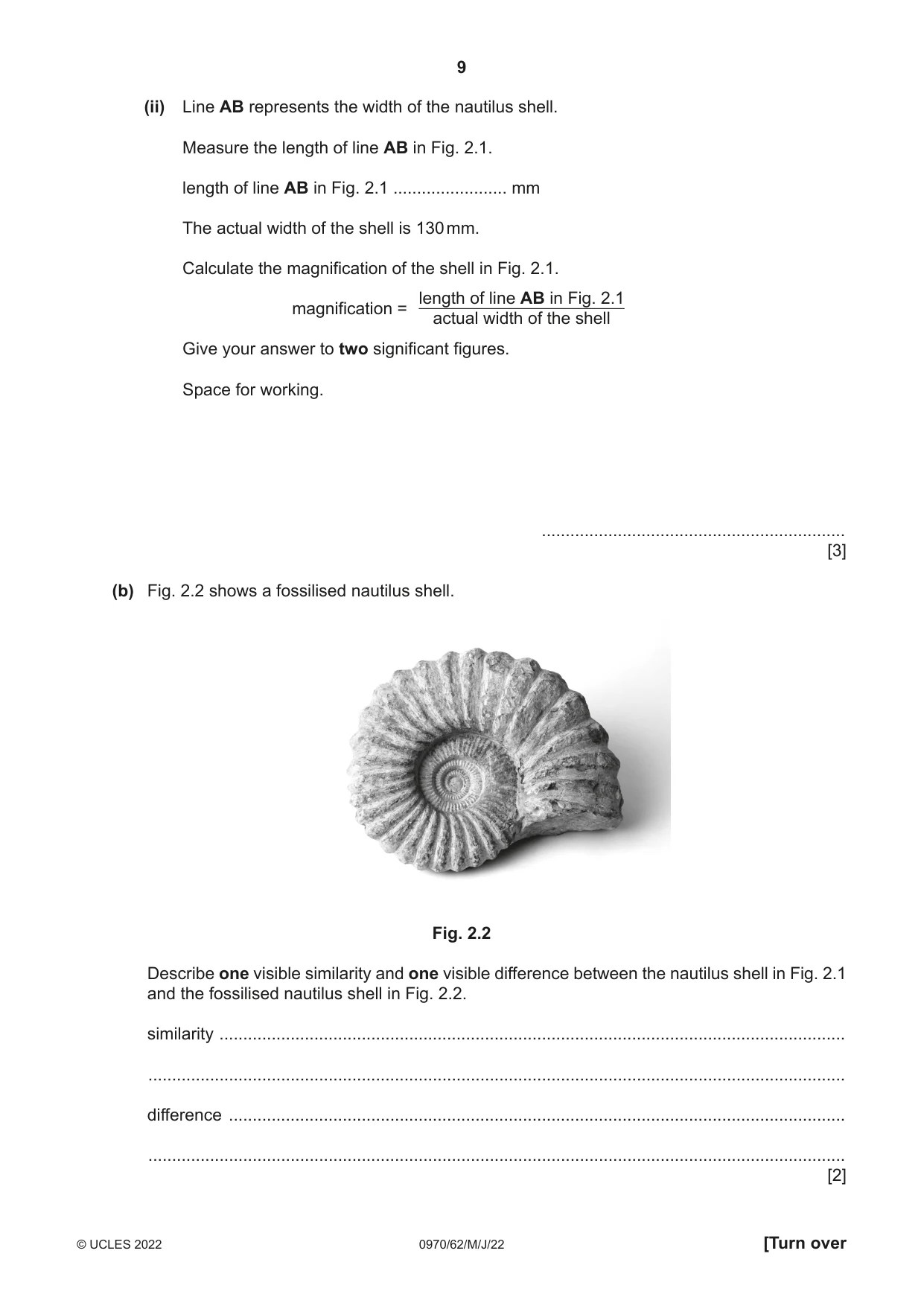 Cambridge IGCSE Biology (9-1) 0970 2022 May/June Paper 6 · Variant 2 question paper, page 9 of 12