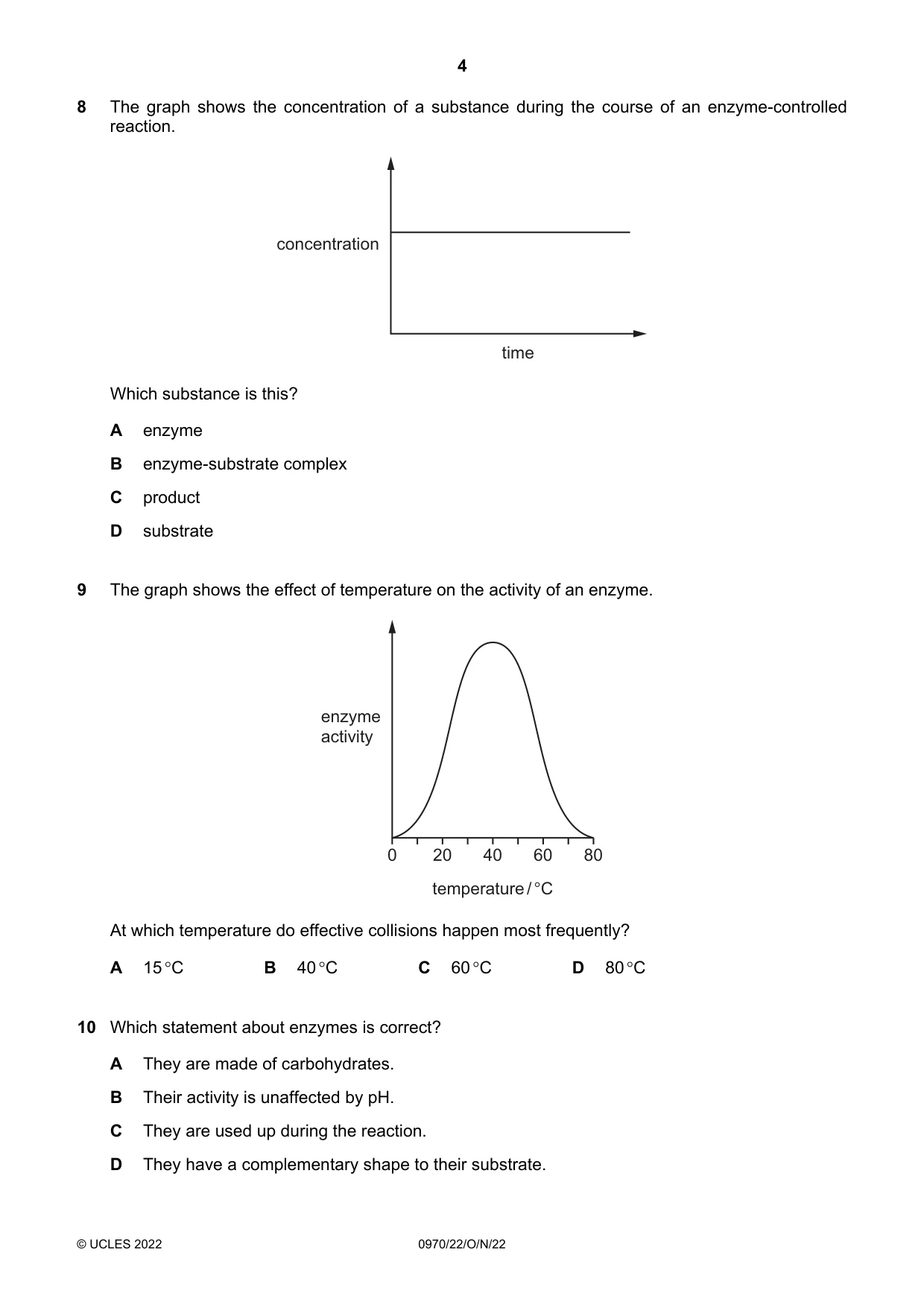 Cambridge IGCSE Biology (9-1) 0970 2022 Oct/Nov Paper 2 · Variant 2 question paper, page 4 of 16