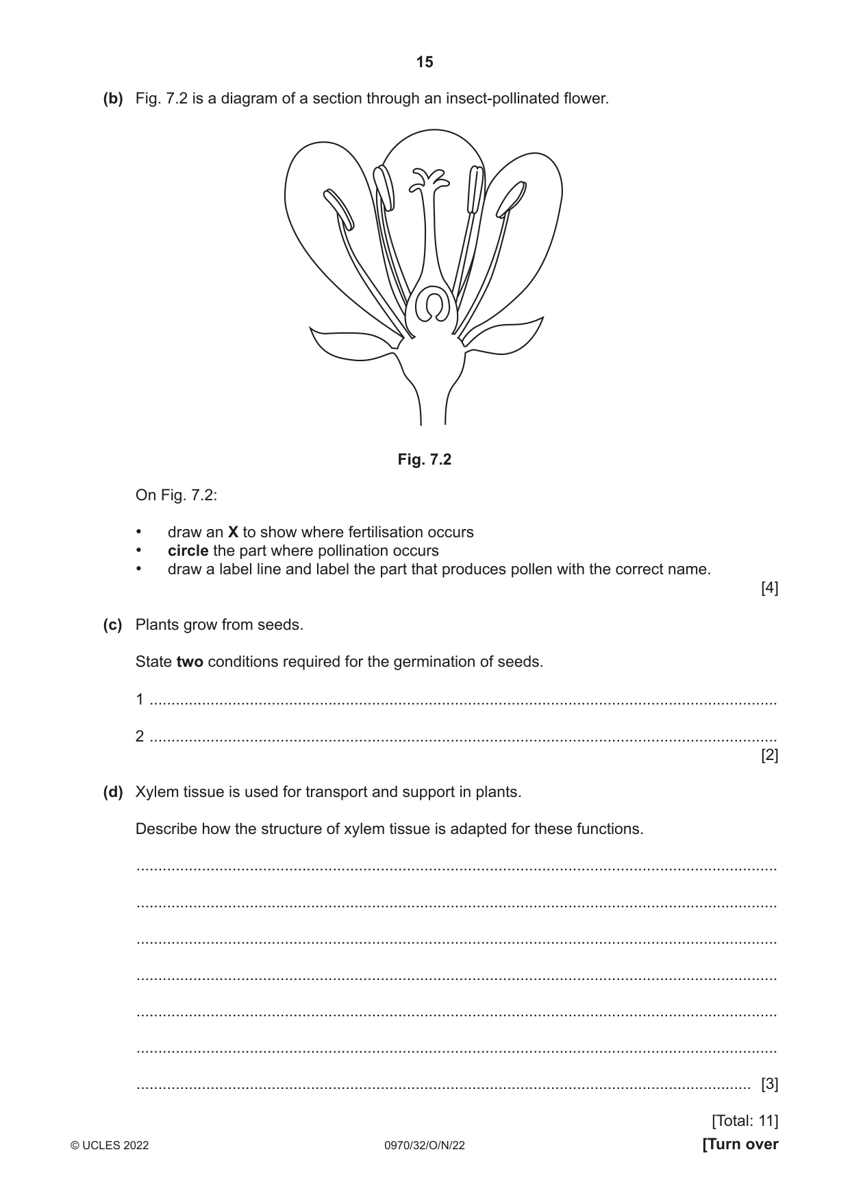 Cambridge IGCSE Biology (9-1) 0970 2022 Oct/Nov Paper 3 · Variant 2 question paper, page 15 of 20
