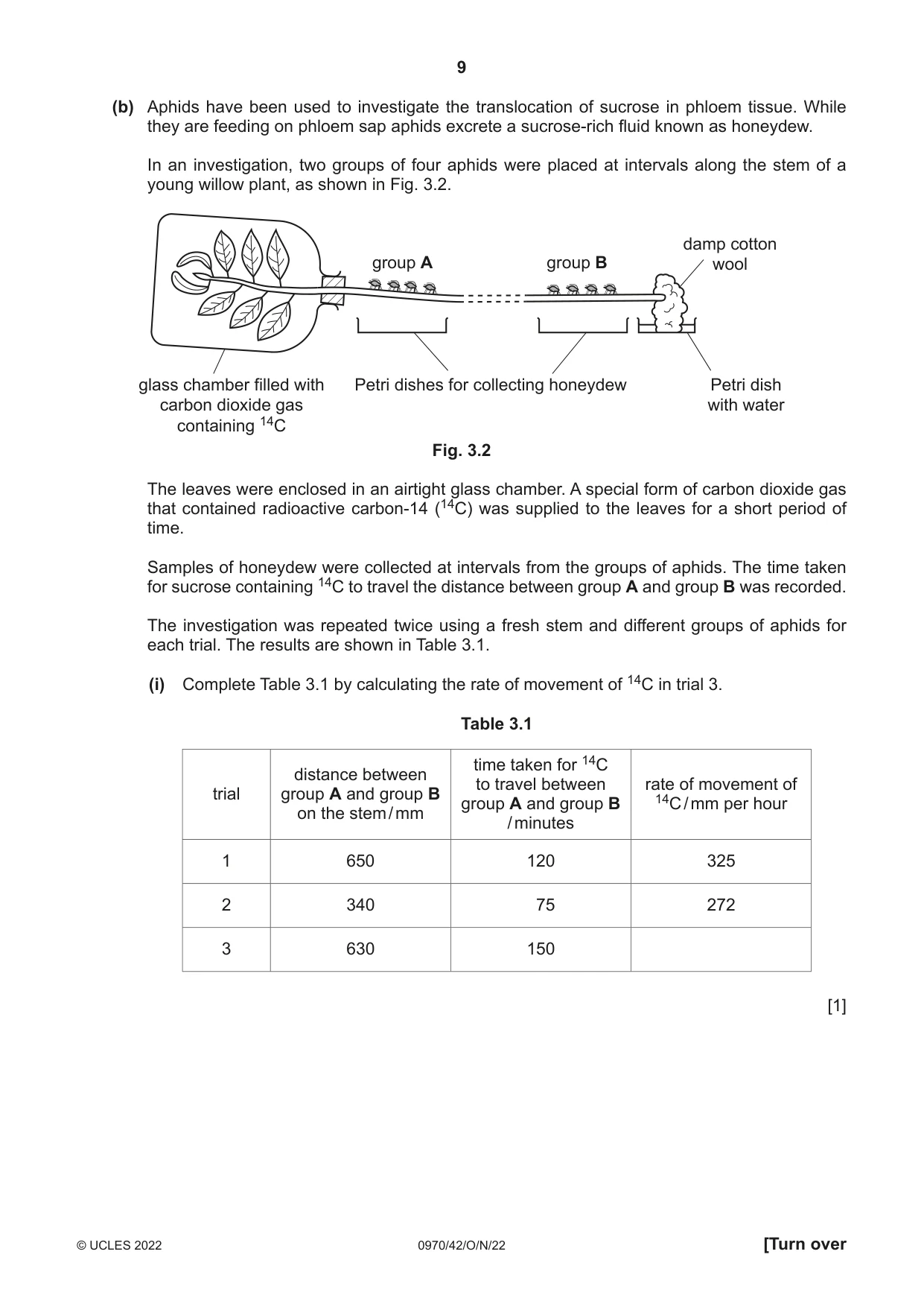 Cambridge IGCSE Biology (9-1) 0970 2022 Oct/Nov Paper 4 · Variant 2 question paper, page 9 of 20