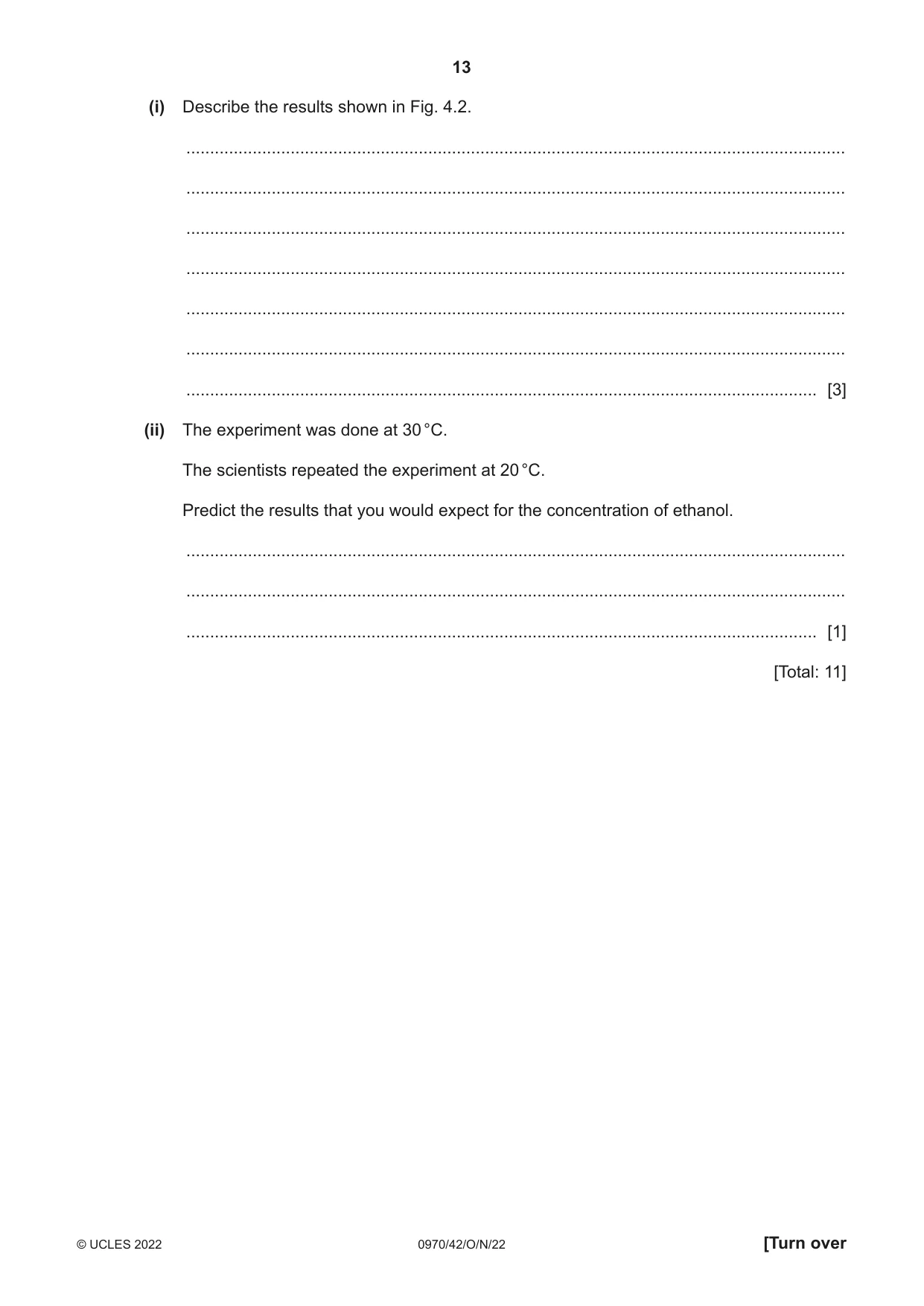 Cambridge IGCSE Biology (9-1) 0970 2022 Oct/Nov Paper 4 · Variant 2 question paper, page 13 of 20