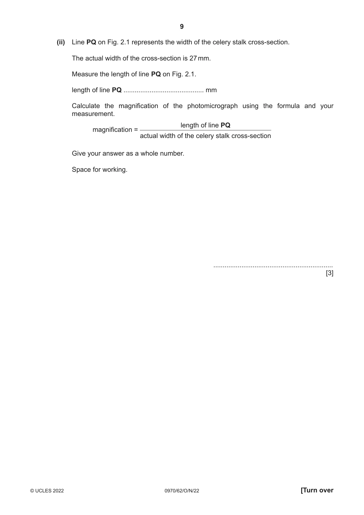 Cambridge IGCSE Biology (9-1) 0970 2022 Oct/Nov Paper 6 · Variant 2 question paper, page 9 of 12