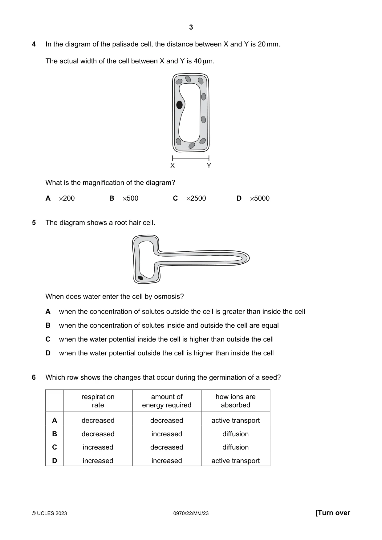 Cambridge IGCSE Biology (9-1) 0970 2023 May/June Paper 2 · Variant 2 question paper, page 3 of 16