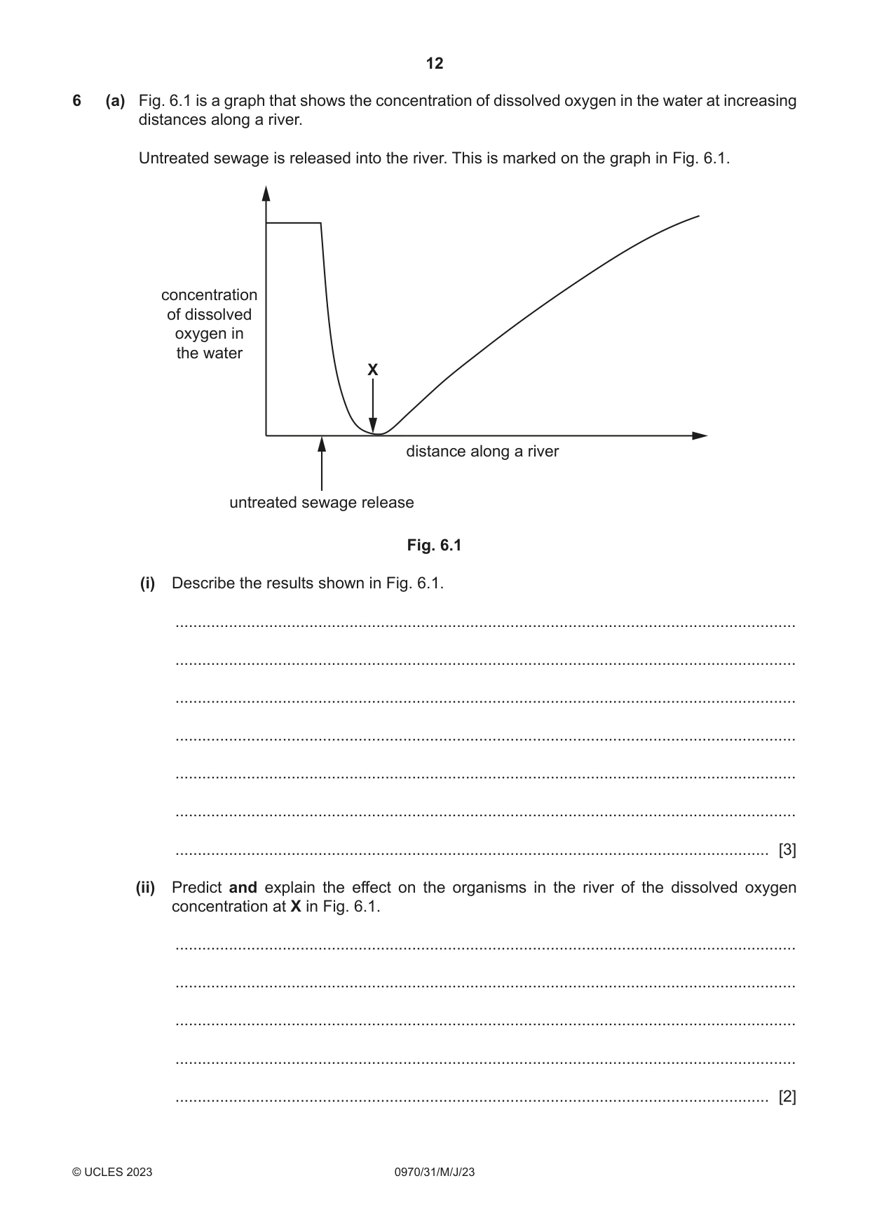 Cambridge IGCSE Biology (9-1) 0970 2023 May/June Paper 3 · Variant 1 question paper, page 12 of 20