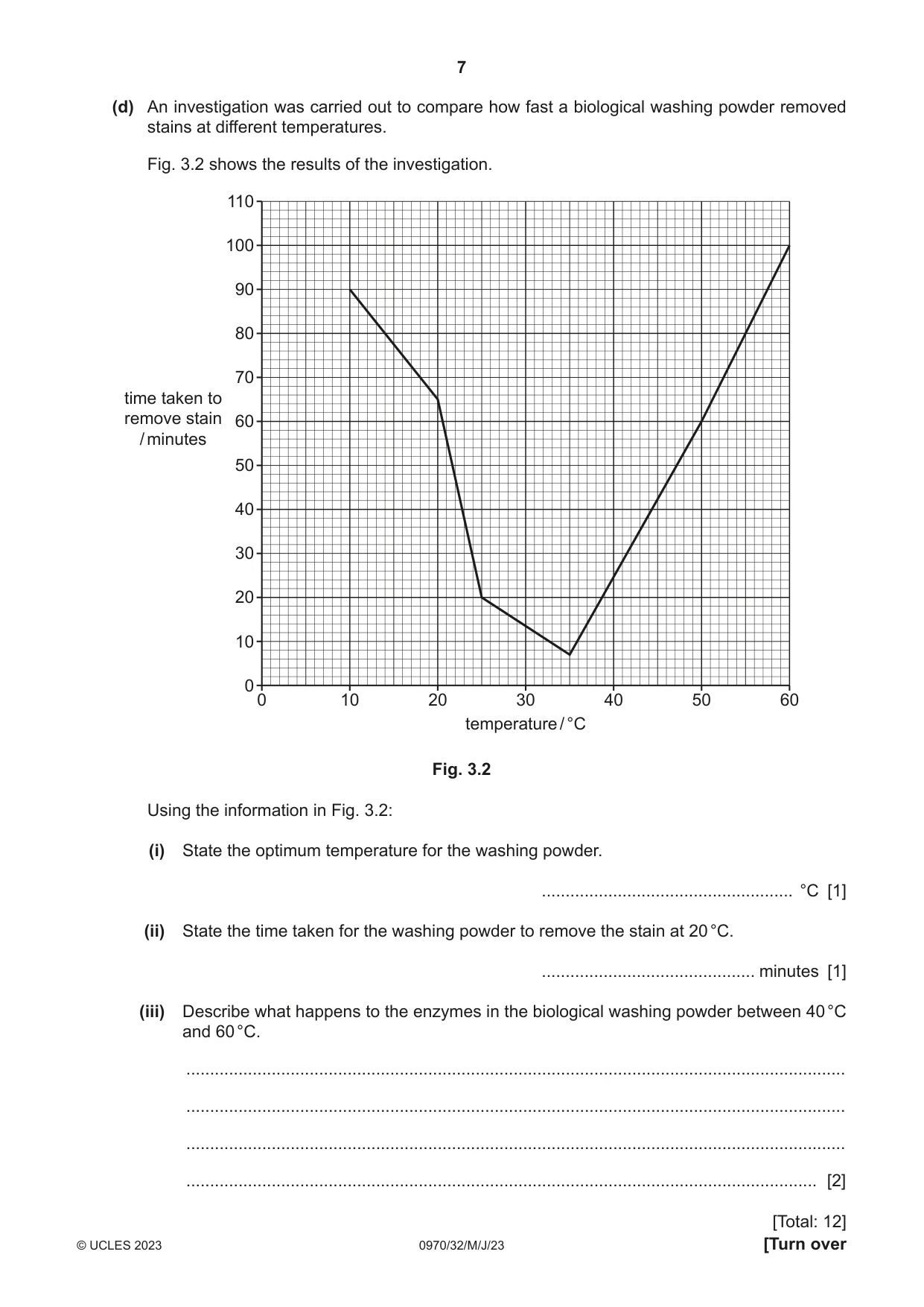 Cambridge IGCSE Biology (9-1) 0970 2023 May/June Paper 3 · Variant 2 question paper, page 7 of 20