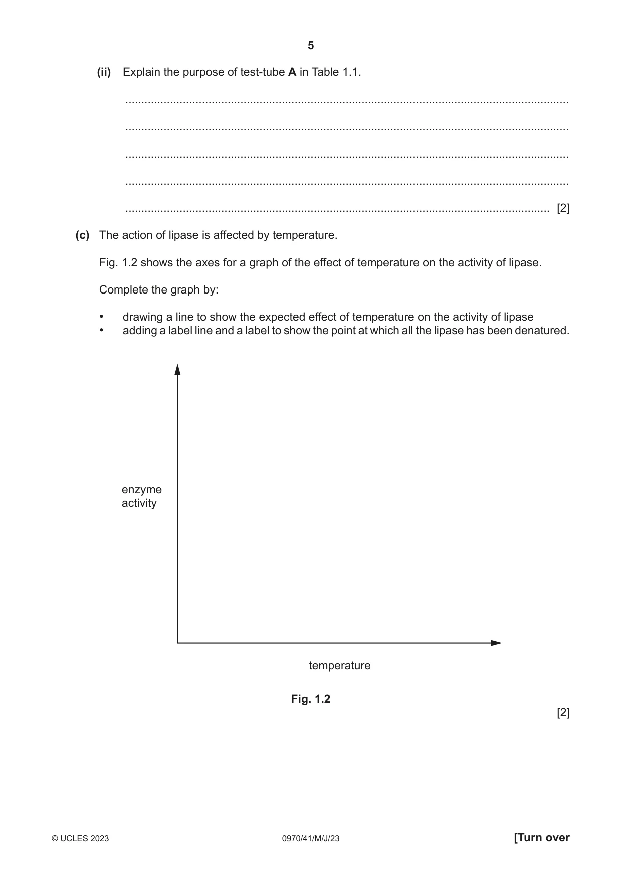 Cambridge IGCSE Biology (9-1) 0970 2023 May/June Paper 4 · Variant 1 question paper, page 5 of 20
