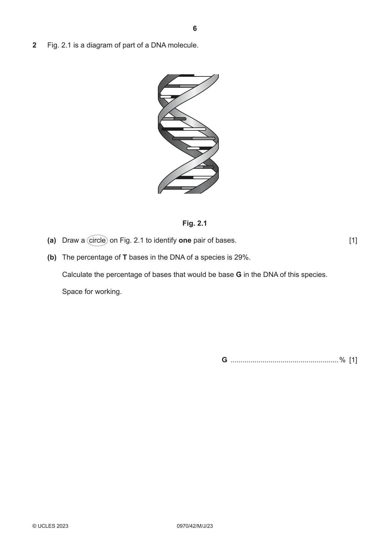 Cambridge IGCSE Biology (9-1) 0970 2023 May/June Paper 4 · Variant 2 question paper, page 6 of 20