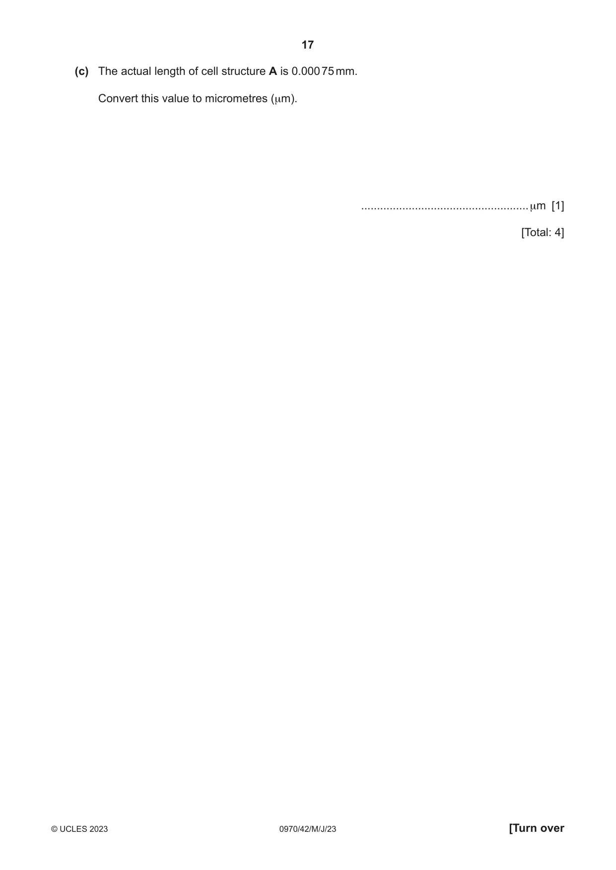 Cambridge IGCSE Biology (9-1) 0970 2023 May/June Paper 4 · Variant 2 question paper, page 17 of 20