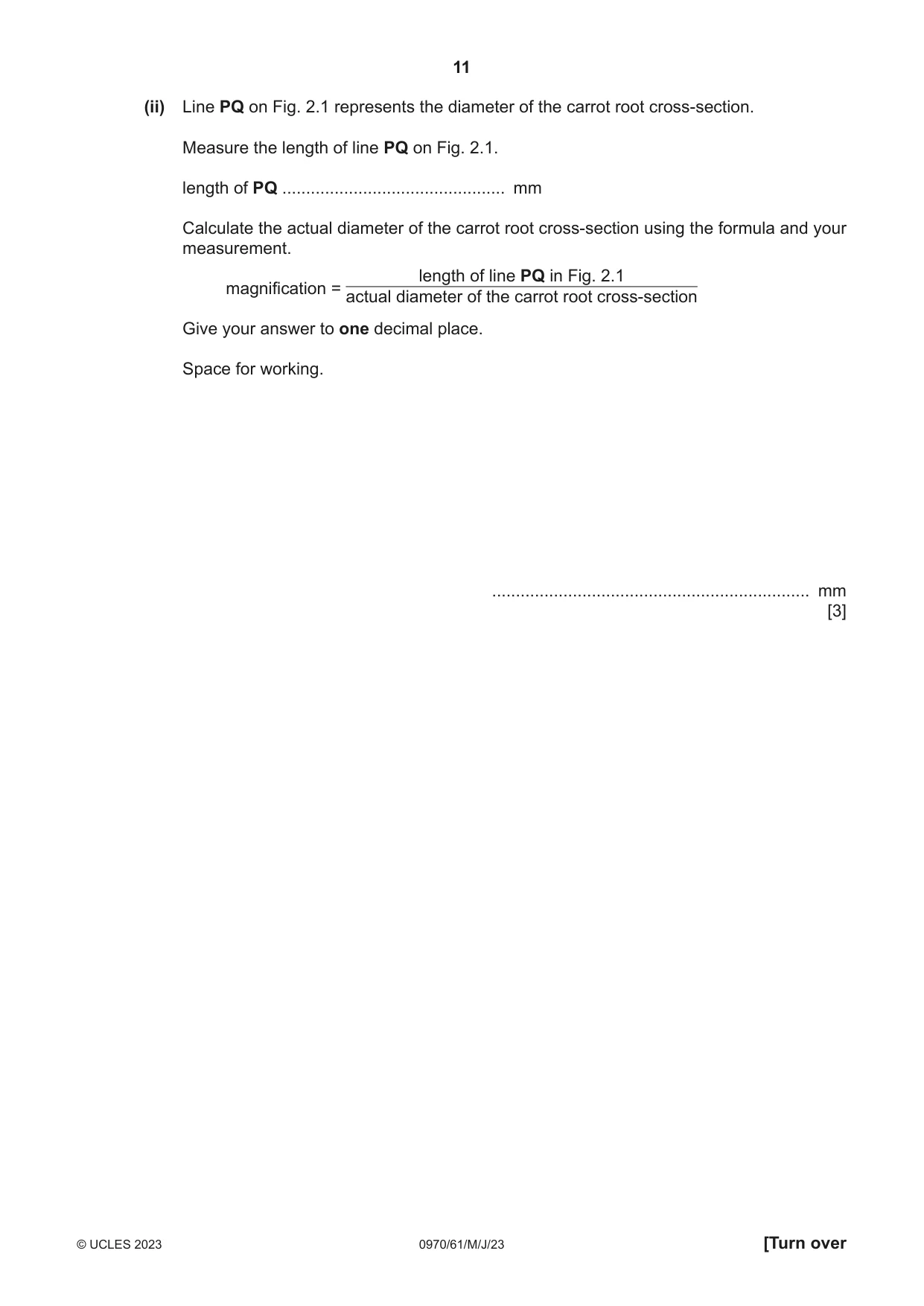 Cambridge IGCSE Biology (9-1) 0970 2023 May/June Paper 6 · Variant 1 question paper, page 11 of 16