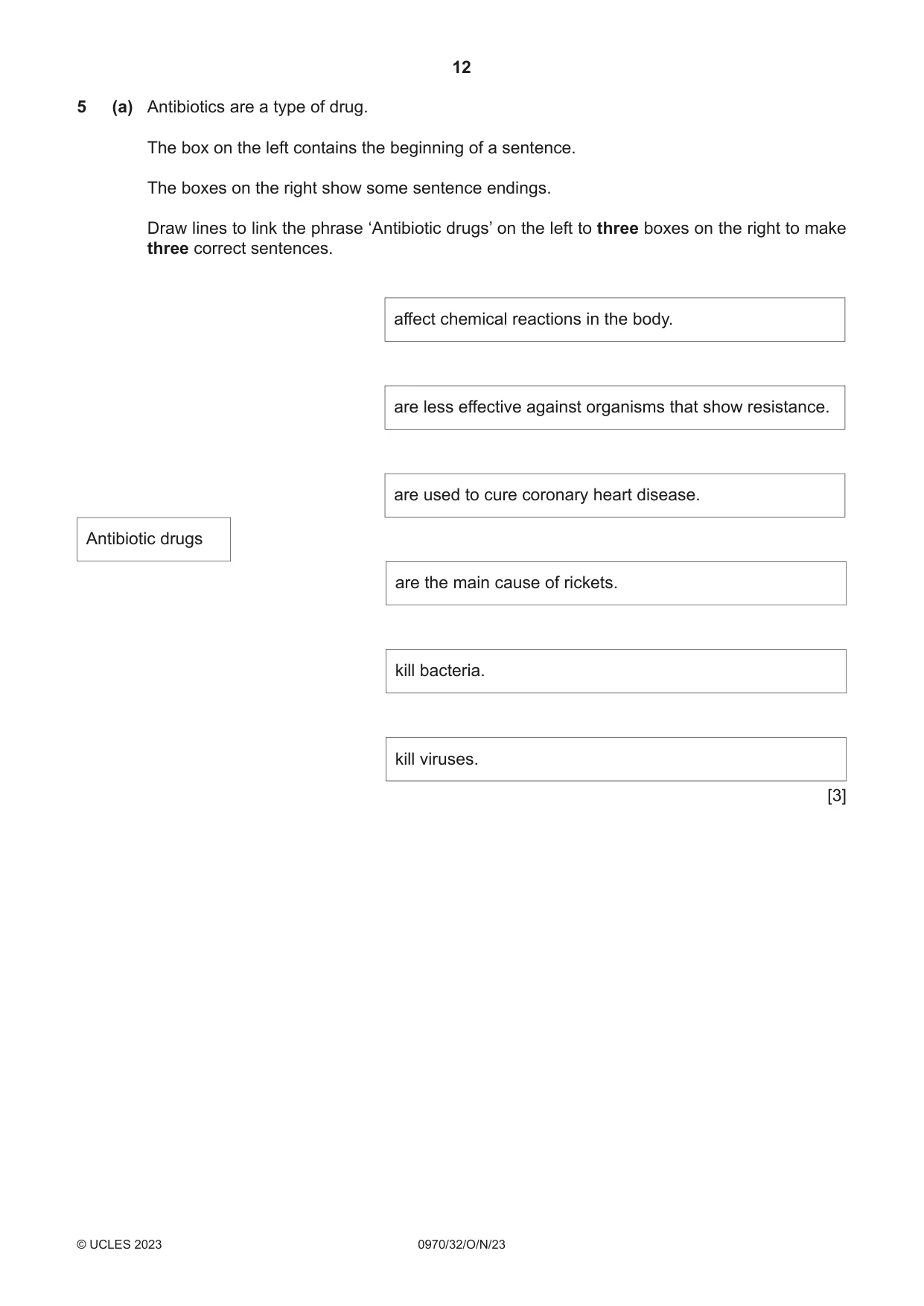 Cambridge IGCSE Biology (9-1) 0970 2023 Oct/Nov Paper 3 · Variant 2 question paper, page 12 of 20