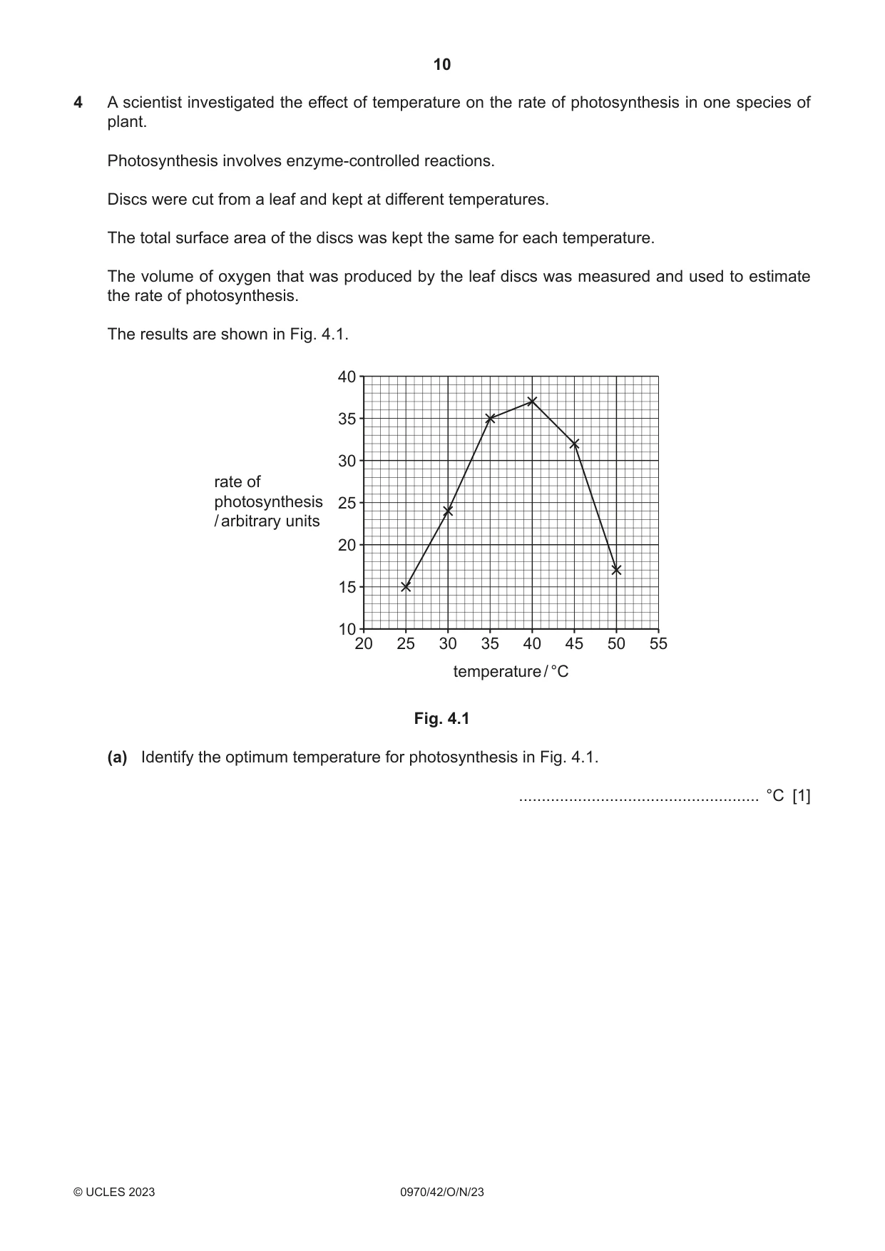 Cambridge IGCSE Biology (9-1) 0970 2023 Oct/Nov Paper 4 · Variant 2 question paper, page 10 of 20