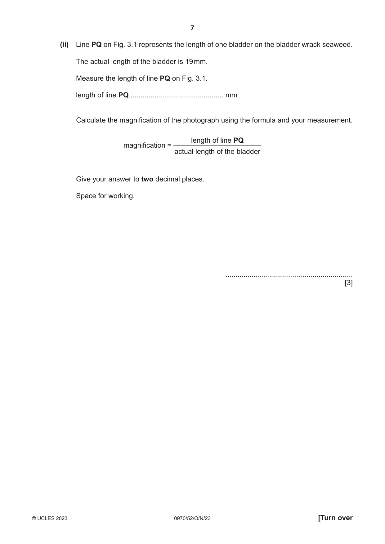 Cambridge IGCSE Biology (9-1) 0970 2023 Oct/Nov Paper 5 · Variant 2 question paper, page 7 of 12