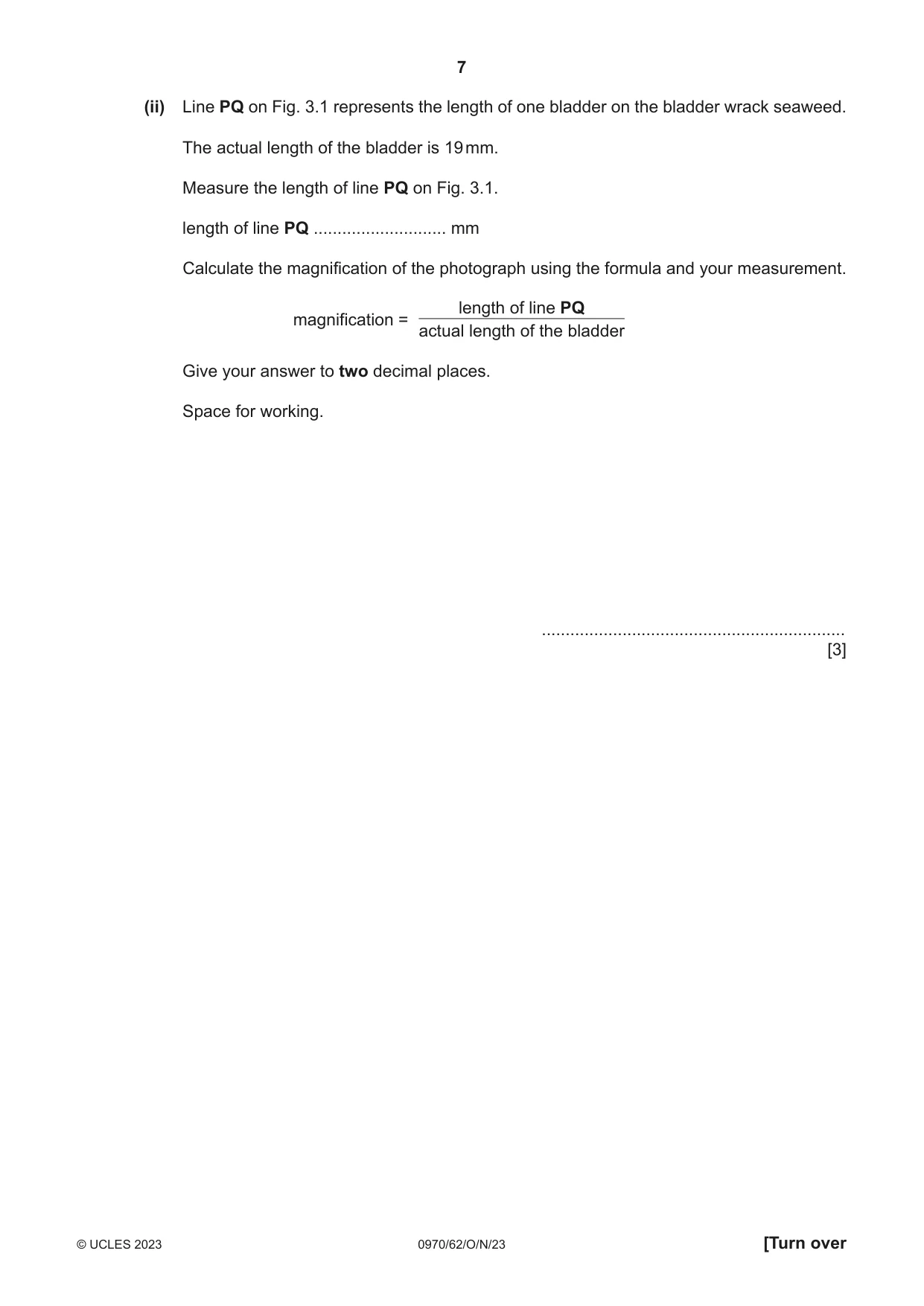 Cambridge IGCSE Biology (9-1) 0970 2023 Oct/Nov Paper 6 · Variant 2 question paper, page 7 of 12