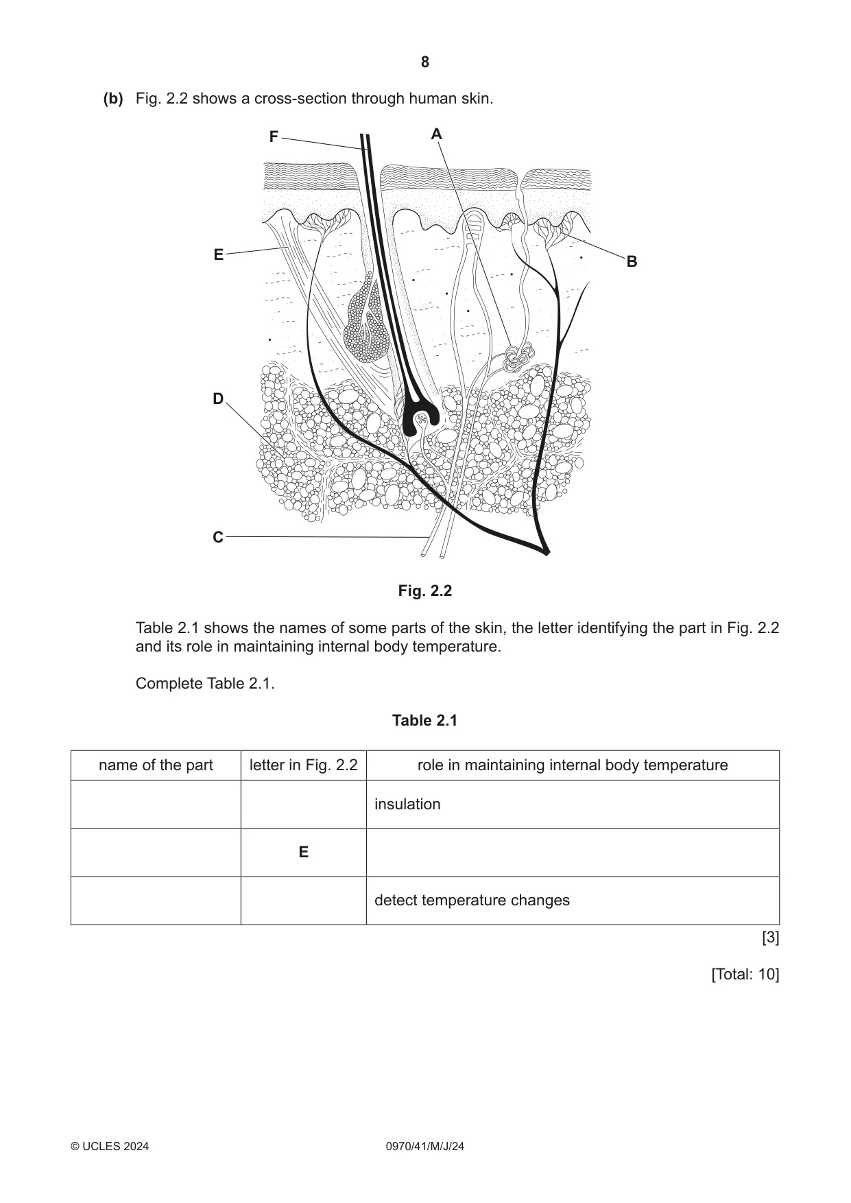 Cambridge IGCSE Biology (9-1) 0970 2024 May/June Paper 4 · Variant 1 question paper, page 8 of 20