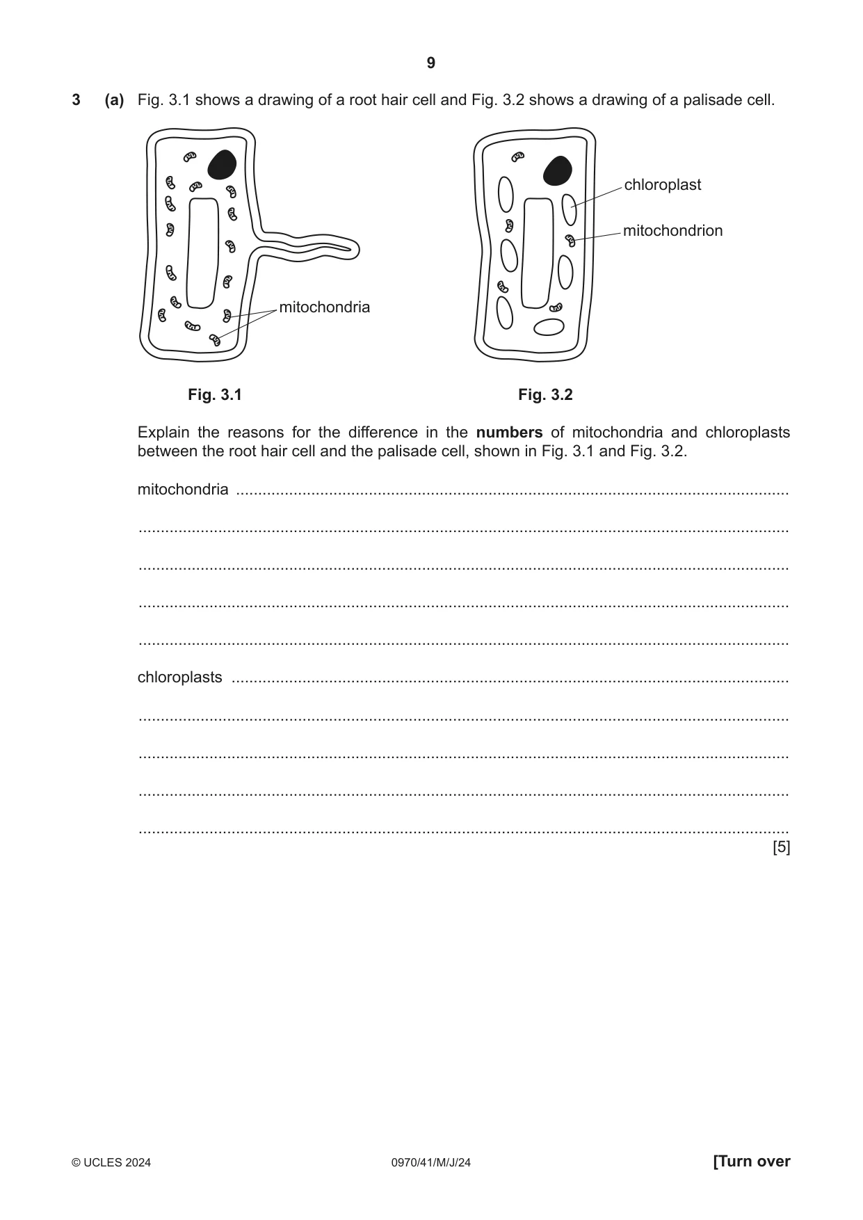 Cambridge IGCSE Biology (9-1) 0970 2024 May/June Paper 4 · Variant 1 question paper, page 9 of 20