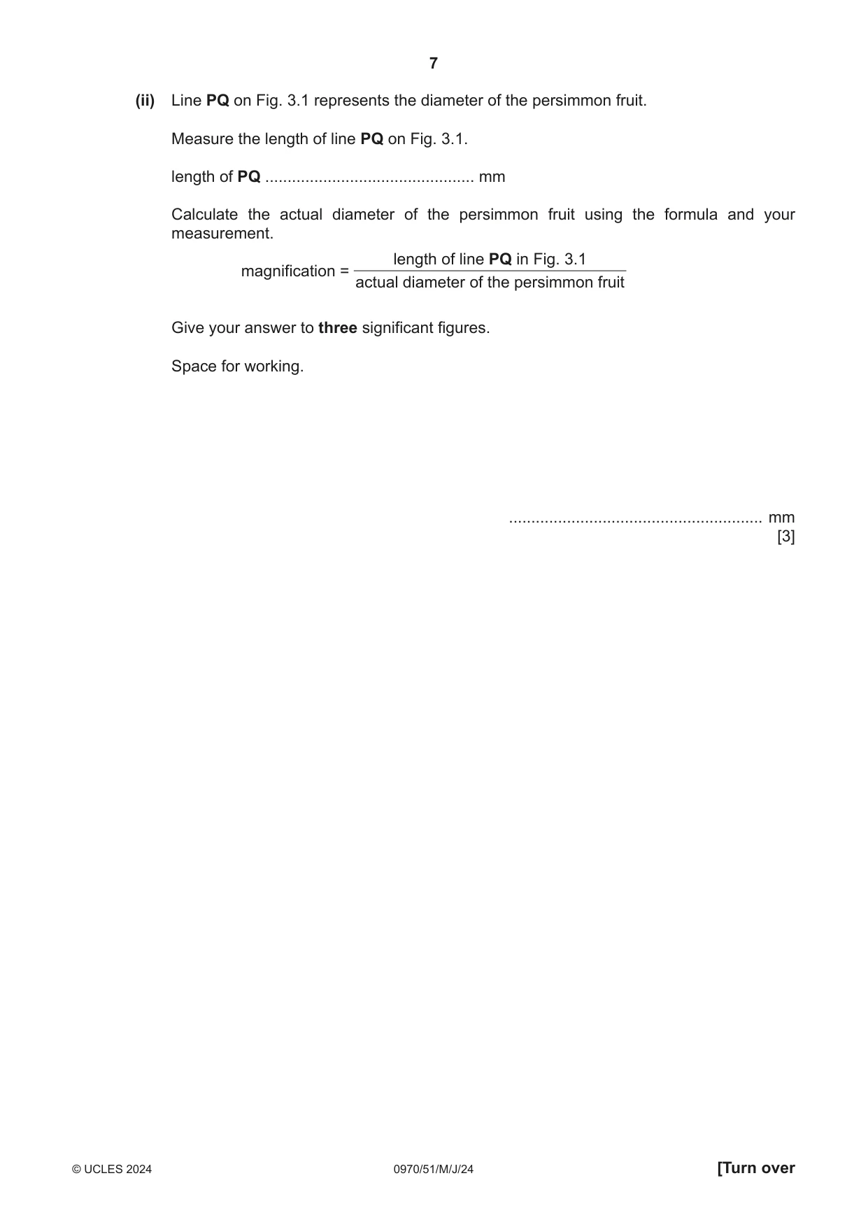Cambridge IGCSE Biology (9-1) 0970 2024 May/June Paper 5 · Variant 1 question paper, page 7 of 12