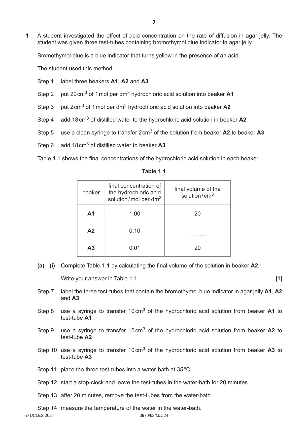 Cambridge IGCSE Biology (9-1) 0970 2024 May/June Paper 6 · Variant 2 question paper, page 2 of 12