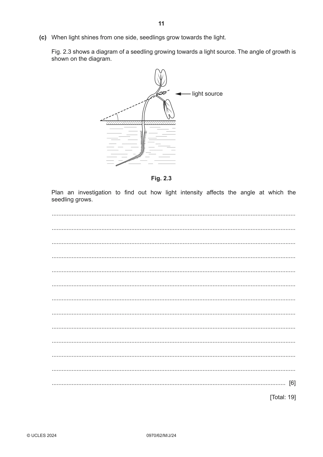 Cambridge IGCSE Biology (9-1) 0970 2024 May/June Paper 6 · Variant 2 question paper, page 11 of 12