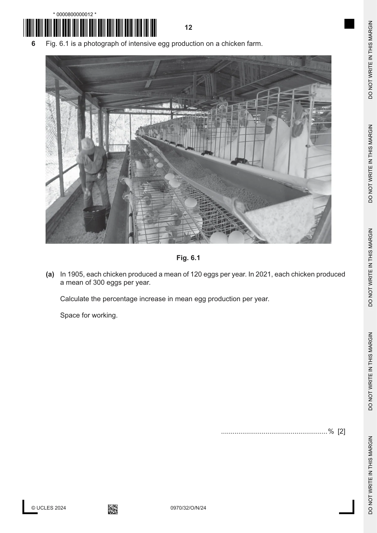 Cambridge IGCSE Biology (9-1) 0970 2024 Oct/Nov Paper 3 · Variant 2 question paper, page 12 of 16