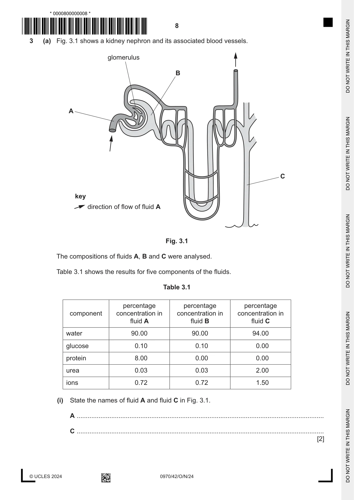 Cambridge IGCSE Biology (9-1) 0970 2024 Oct/Nov Paper 4 · Variant 2 question paper, page 8 of 16