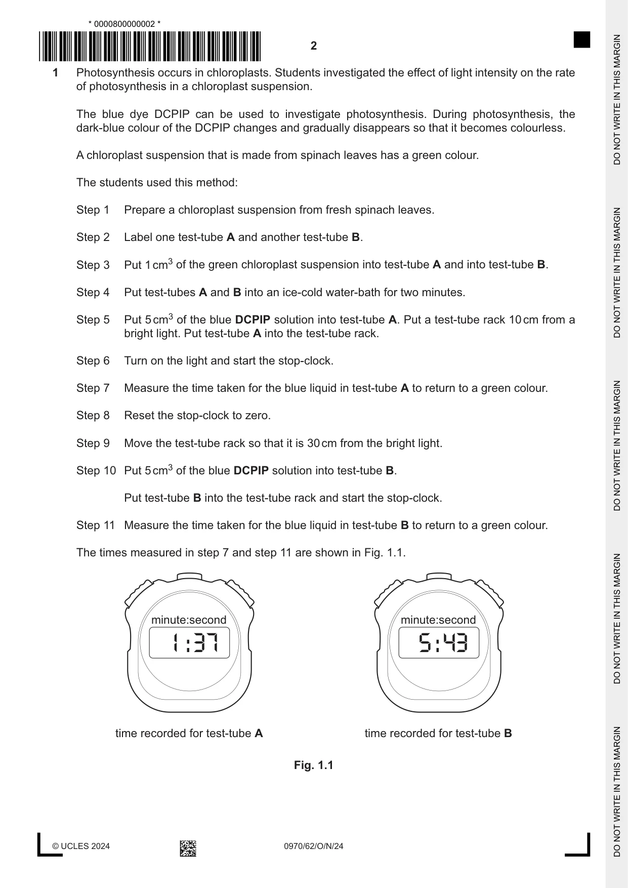 Cambridge IGCSE Biology (9-1) 0970 2024 Oct/Nov Paper 6 · Variant 2 question paper, page 2 of 12