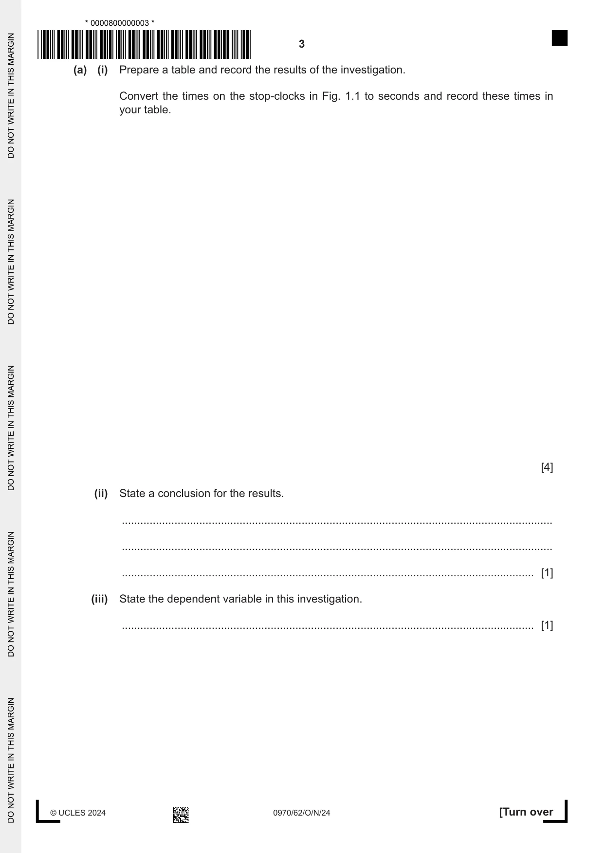 Cambridge IGCSE Biology (9-1) 0970 2024 Oct/Nov Paper 6 · Variant 2 question paper, page 3 of 12