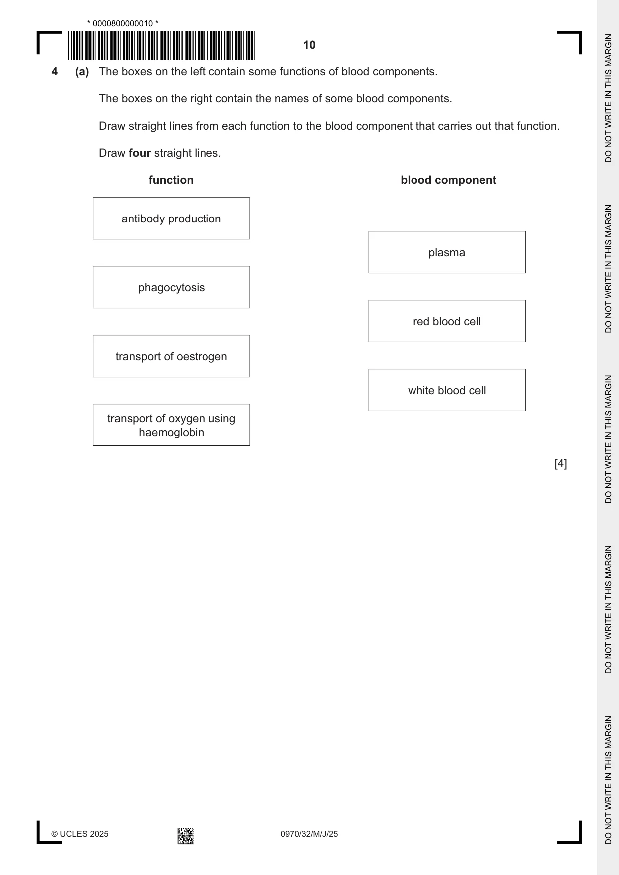 Cambridge IGCSE Biology (9-1) 0970 2025 May/June Paper 3 · Variant 2 question paper, page 10 of 20