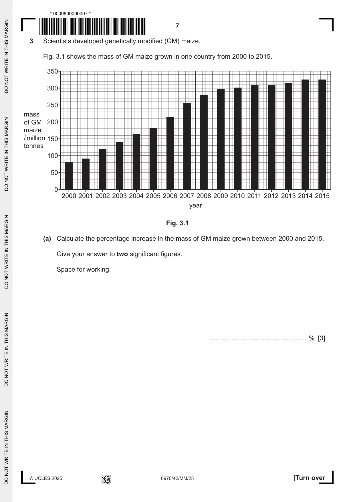 Cambridge IGCSE Biology (9-1) 0970 2025 May/June Paper 4 · Variant 2 question paper, page 7 of 16