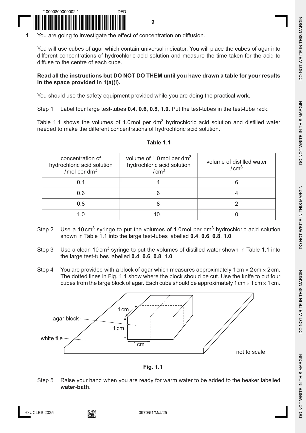 Cambridge IGCSE Biology (9-1) 0970 2025 May/June Paper 5 · Variant 1 question paper, page 2 of 12