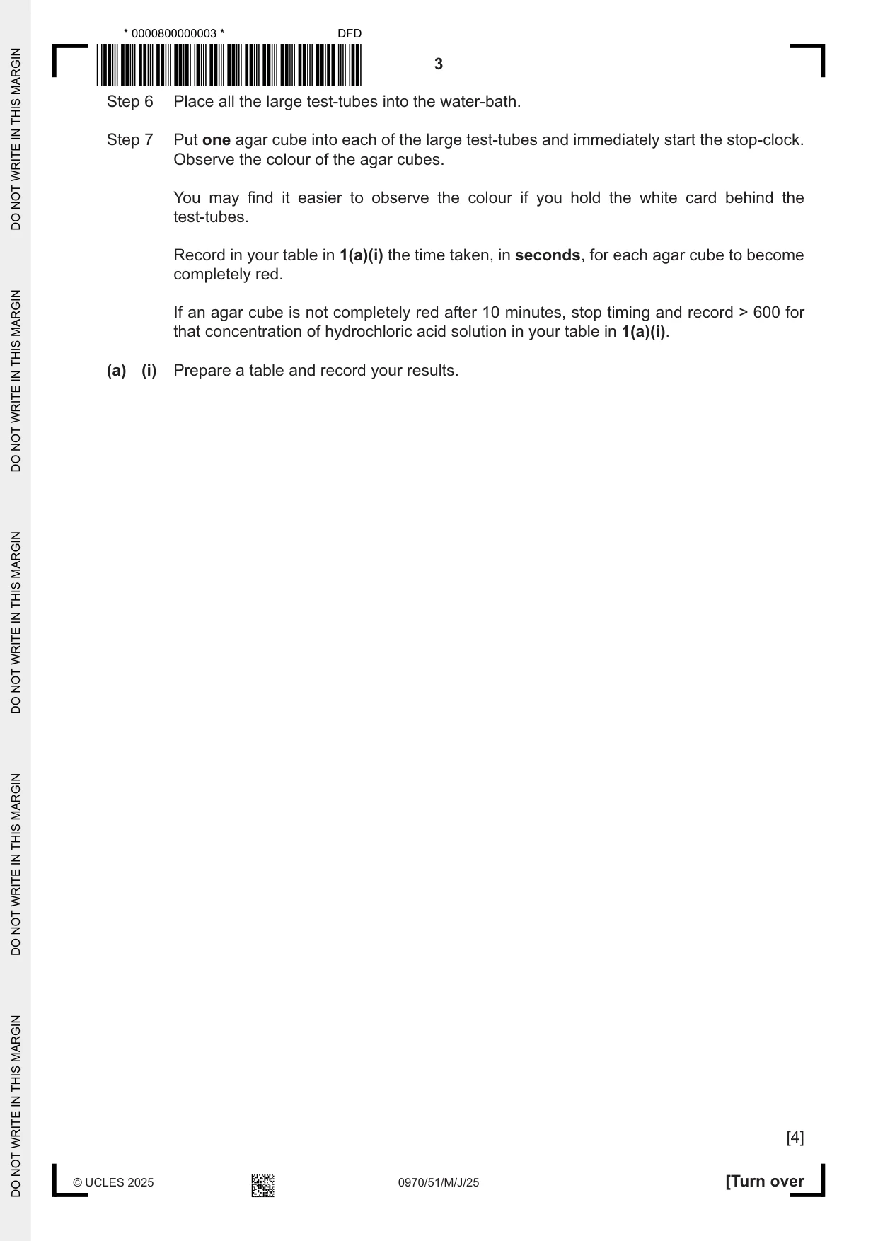 Cambridge IGCSE Biology (9-1) 0970 2025 May/June Paper 5 · Variant 1 question paper, page 3 of 12