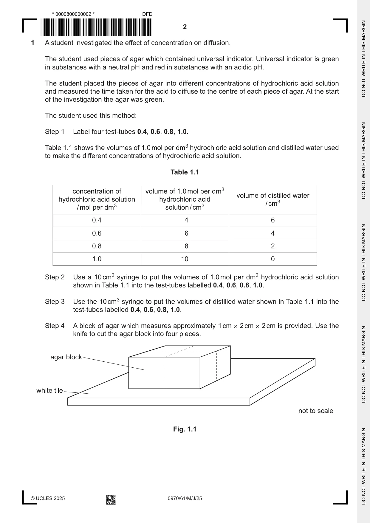 Cambridge IGCSE Biology (9-1) 0970 2025 May/June Paper 6 · Variant 1 question paper, page 2 of 12