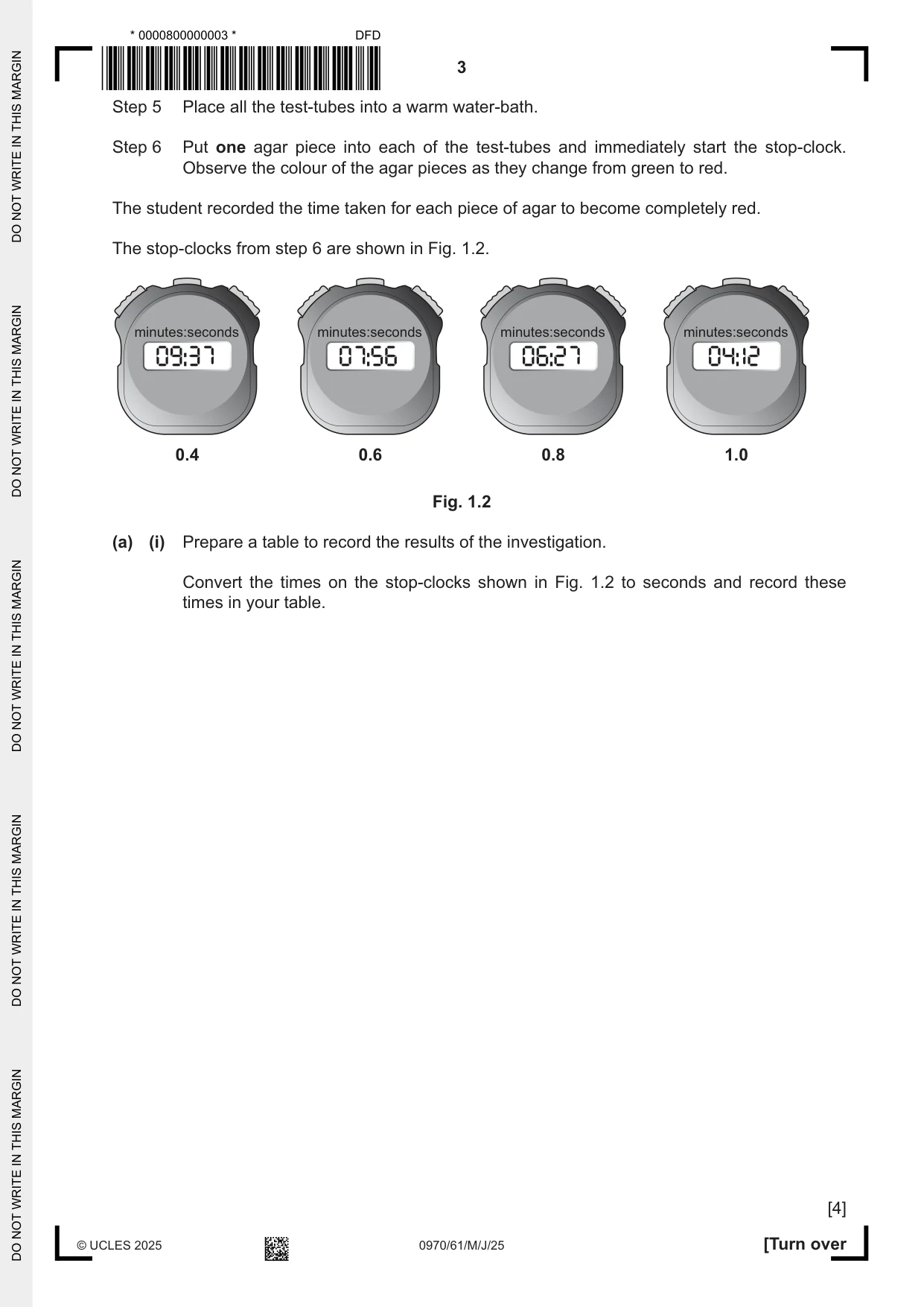 Cambridge IGCSE Biology (9-1) 0970 2025 May/June Paper 6 · Variant 1 question paper, page 3 of 12