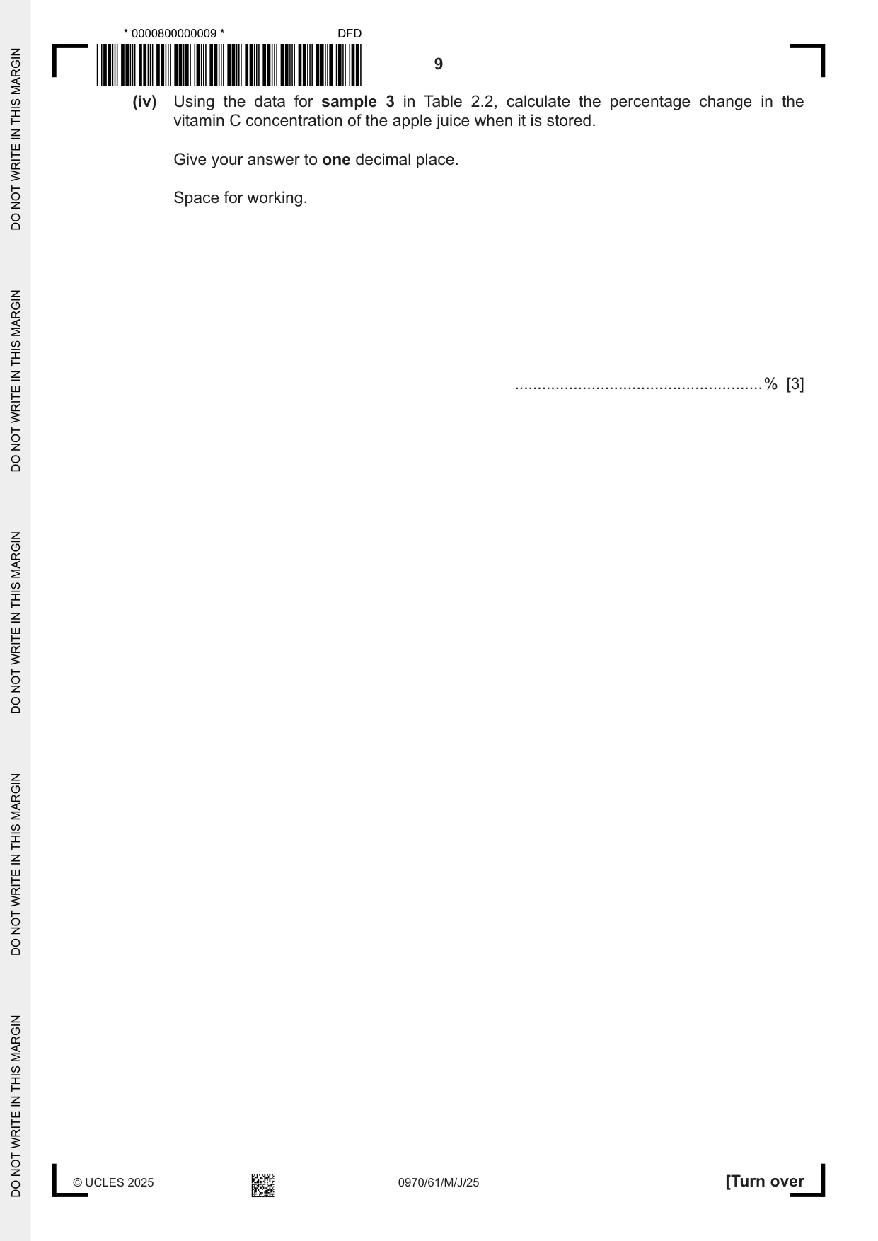 Cambridge IGCSE Biology (9-1) 0970 2025 May/June Paper 6 · Variant 1 question paper, page 9 of 12