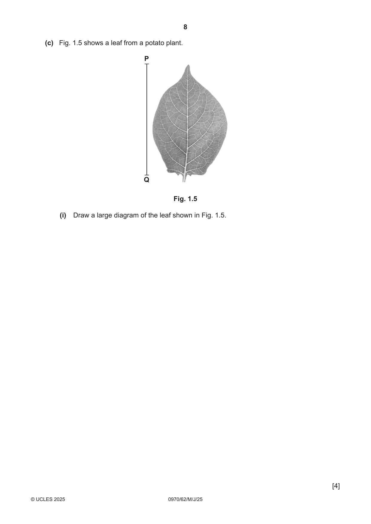 Cambridge IGCSE Biology (9-1) 0970 2025 May/June Paper 6 · Variant 2 question paper, page 8 of 16