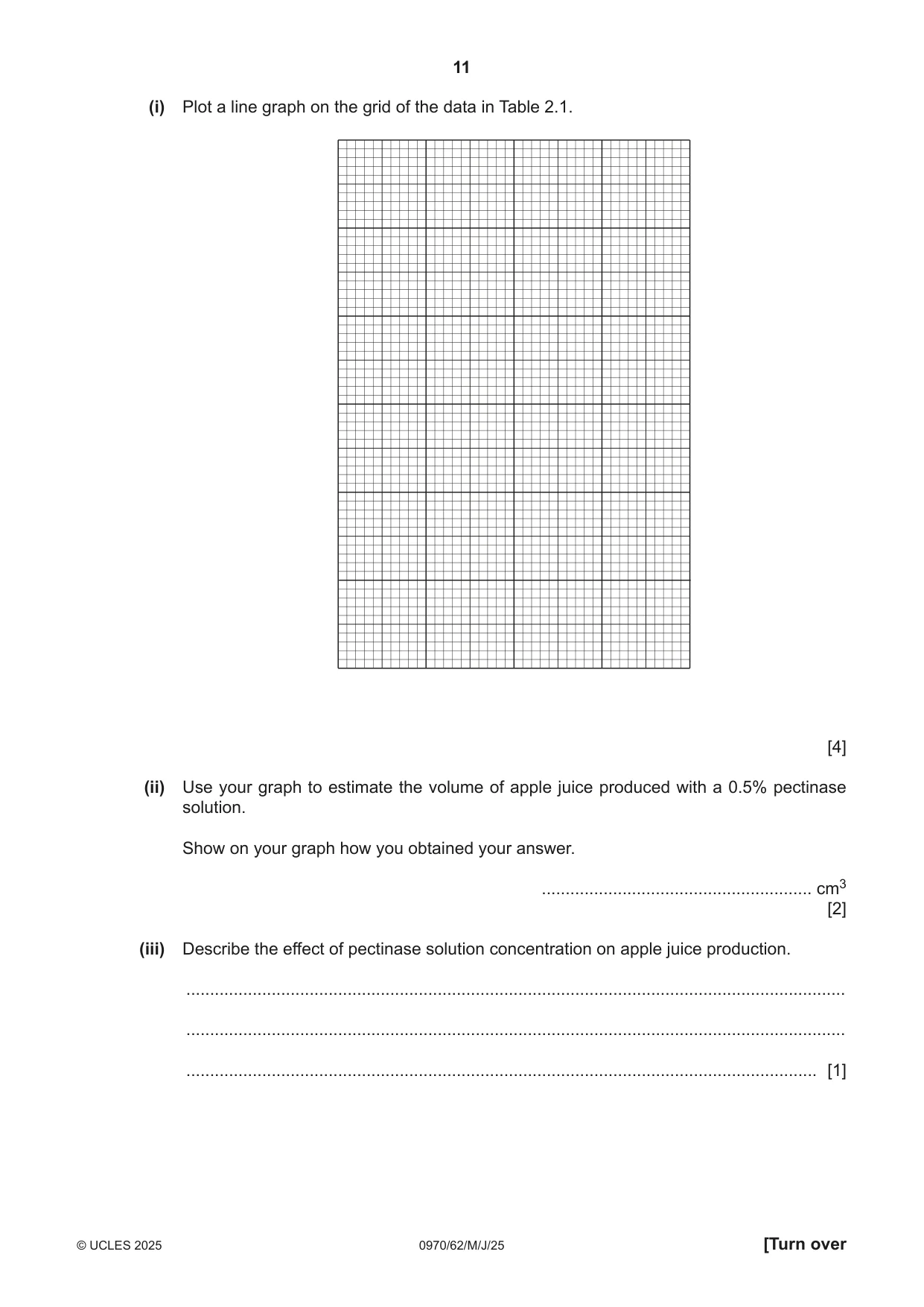 Cambridge IGCSE Biology (9-1) 0970 2025 May/June Paper 6 · Variant 2 question paper, page 11 of 16