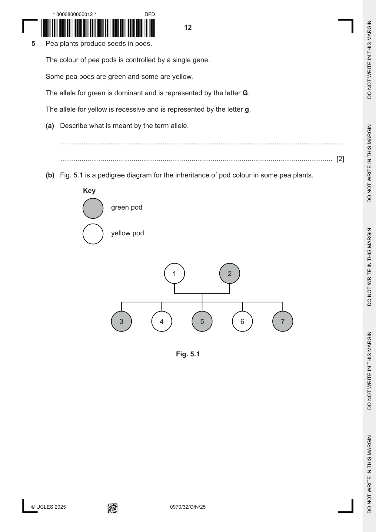 Cambridge IGCSE Biology (9-1) 0970 2025 Oct/Nov Paper 3 · Variant 2 question paper, page 12 of 20