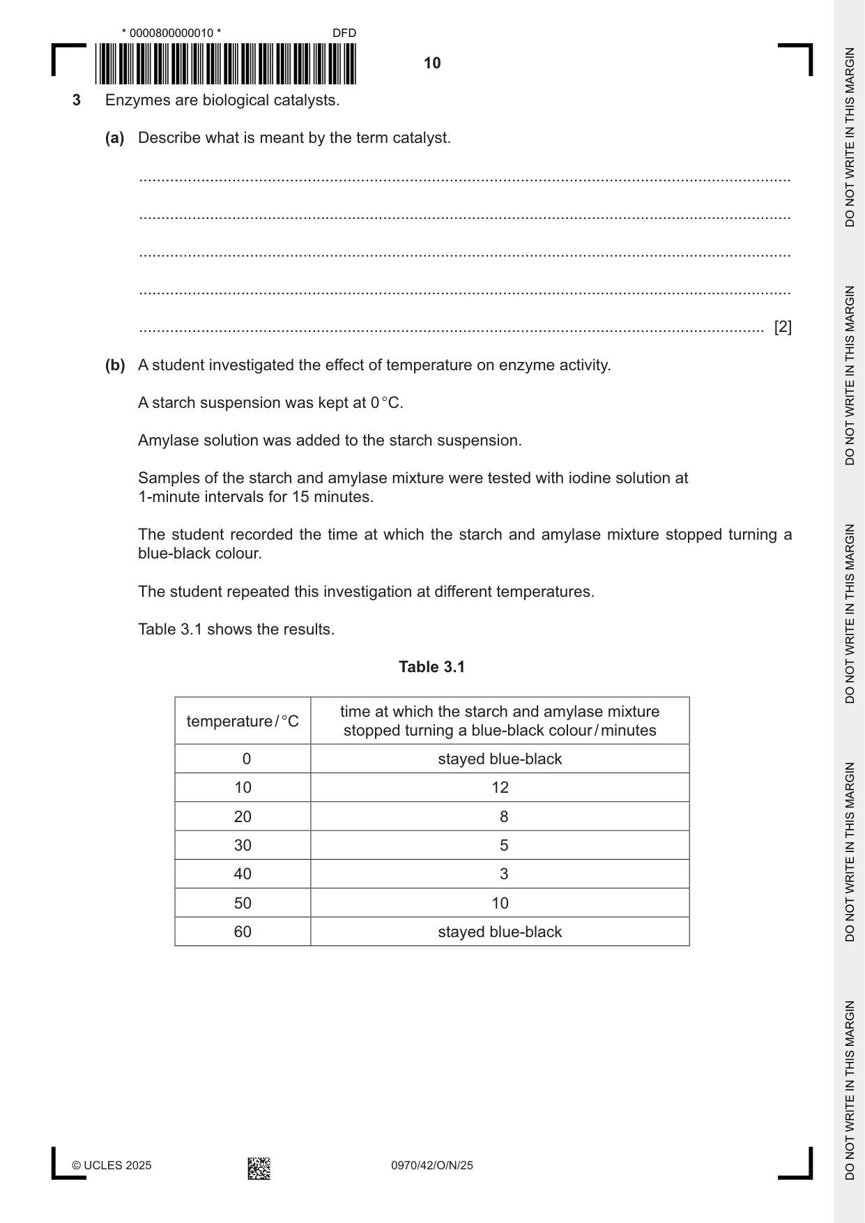 Cambridge IGCSE Biology (9-1) 0970 2025 Oct/Nov Paper 4 · Variant 2 question paper, page 10 of 20