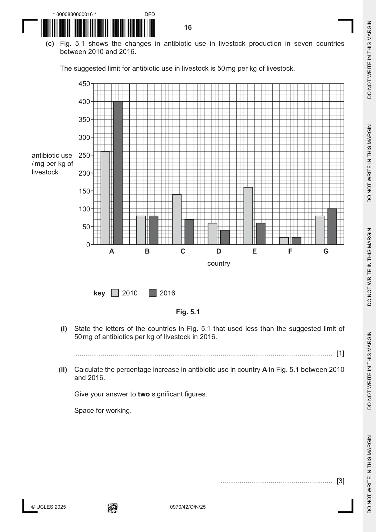 Cambridge IGCSE Biology (9-1) 0970 2025 Oct/Nov Paper 4 · Variant 2 question paper, page 16 of 20