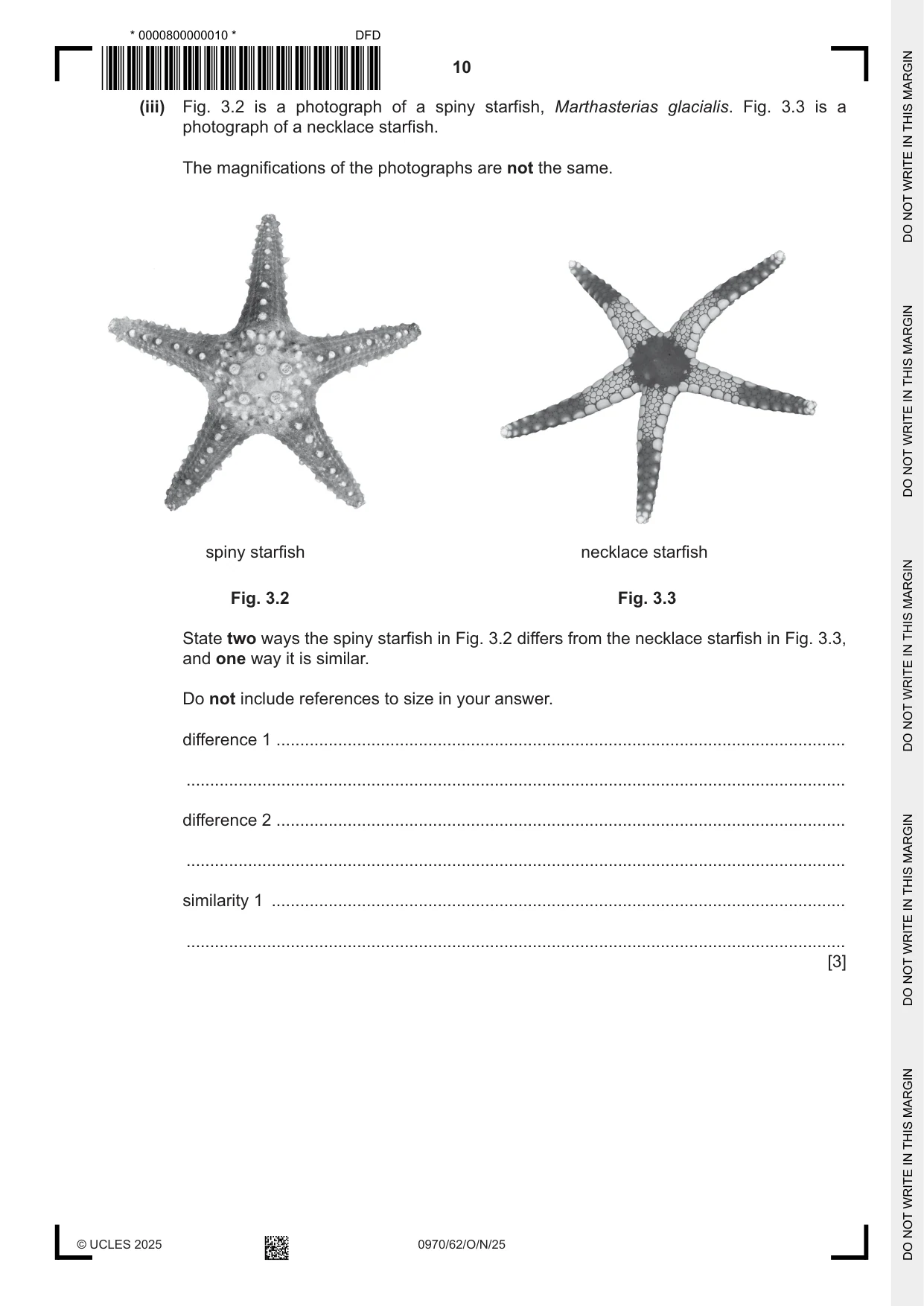 Cambridge IGCSE Biology (9-1) 0970 2025 Oct/Nov Paper 6 · Variant 2 question paper, page 10 of 16