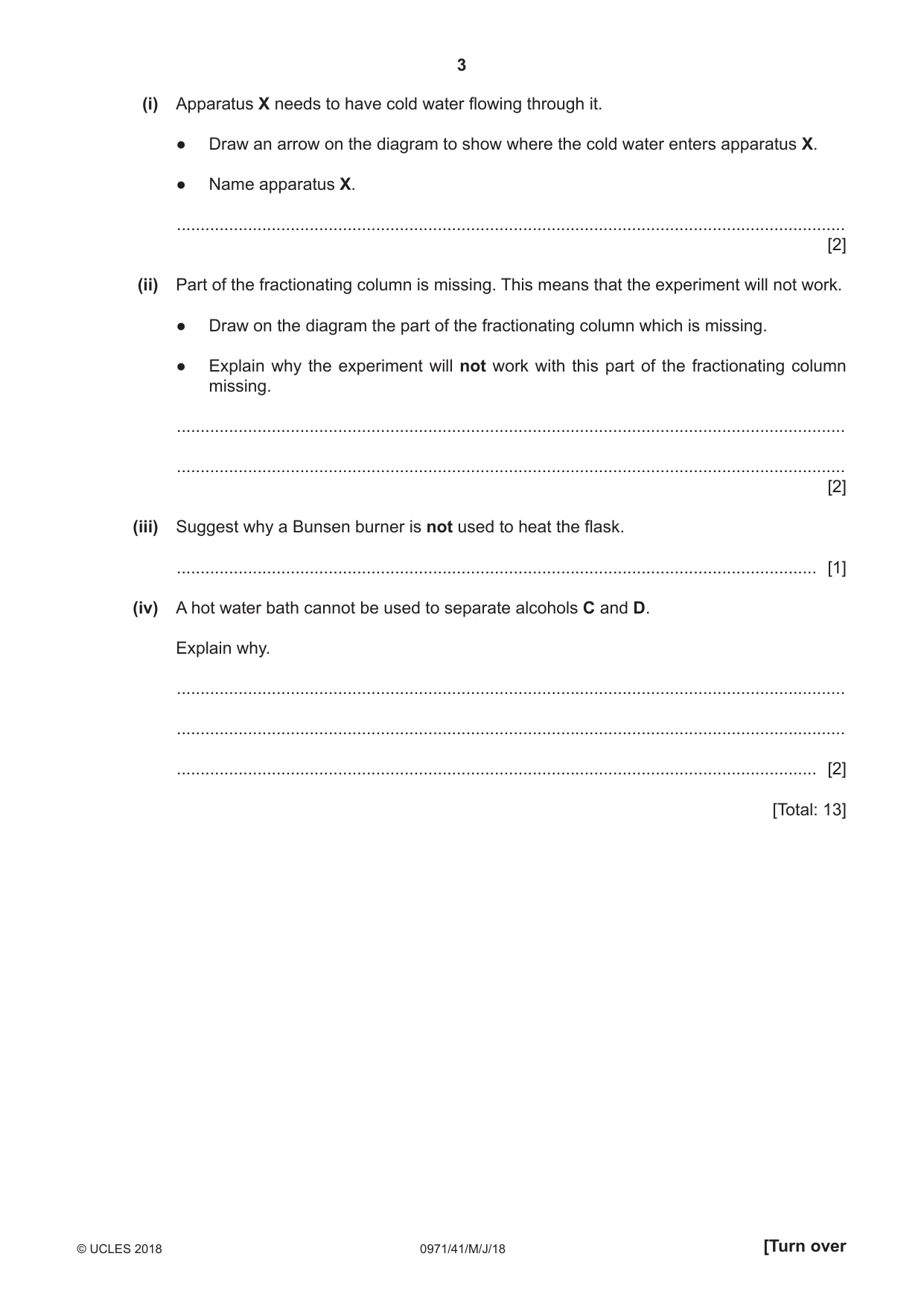 Cambridge IGCSE Chemistry (9-1) 0971 2018 May/June Paper 4 · Variant 1 question paper, page 3 of 12
