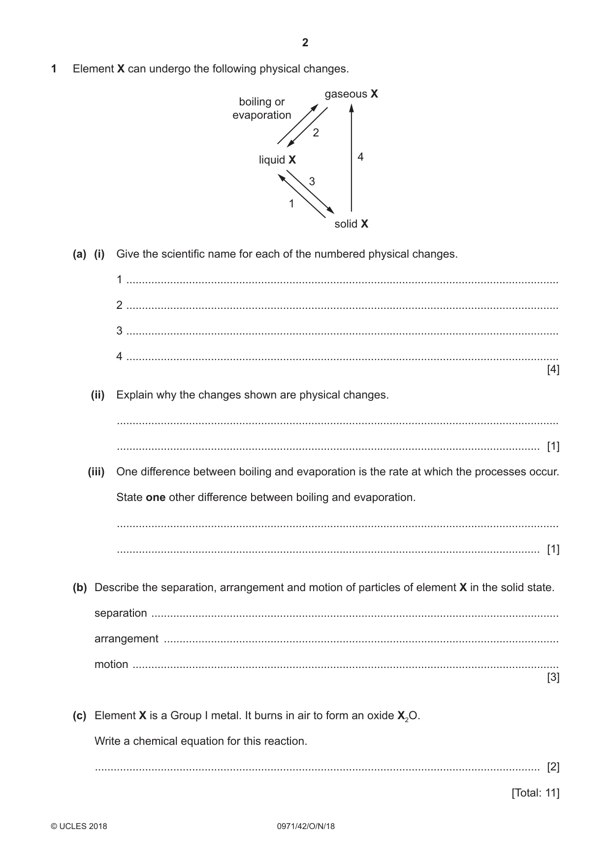 Cambridge IGCSE Chemistry (9-1) 0971 2018 Oct/Nov Paper 4 · Variant 2 question paper, page 2 of 16