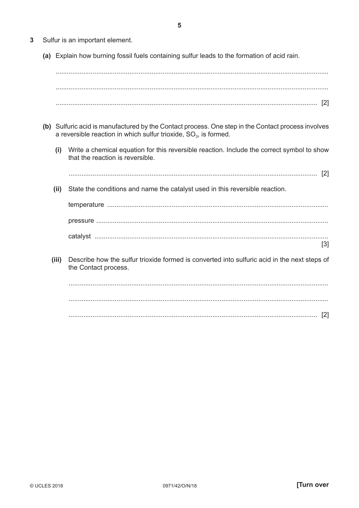 Cambridge IGCSE Chemistry (9-1) 0971 2018 Oct/Nov Paper 4 · Variant 2 question paper, page 5 of 16
